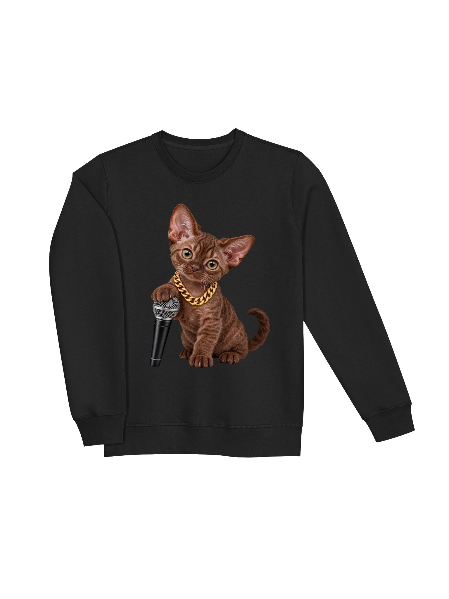 Hip Hop Devon Rex Kitten – Organic Unisex Sweatshirt product image (13)