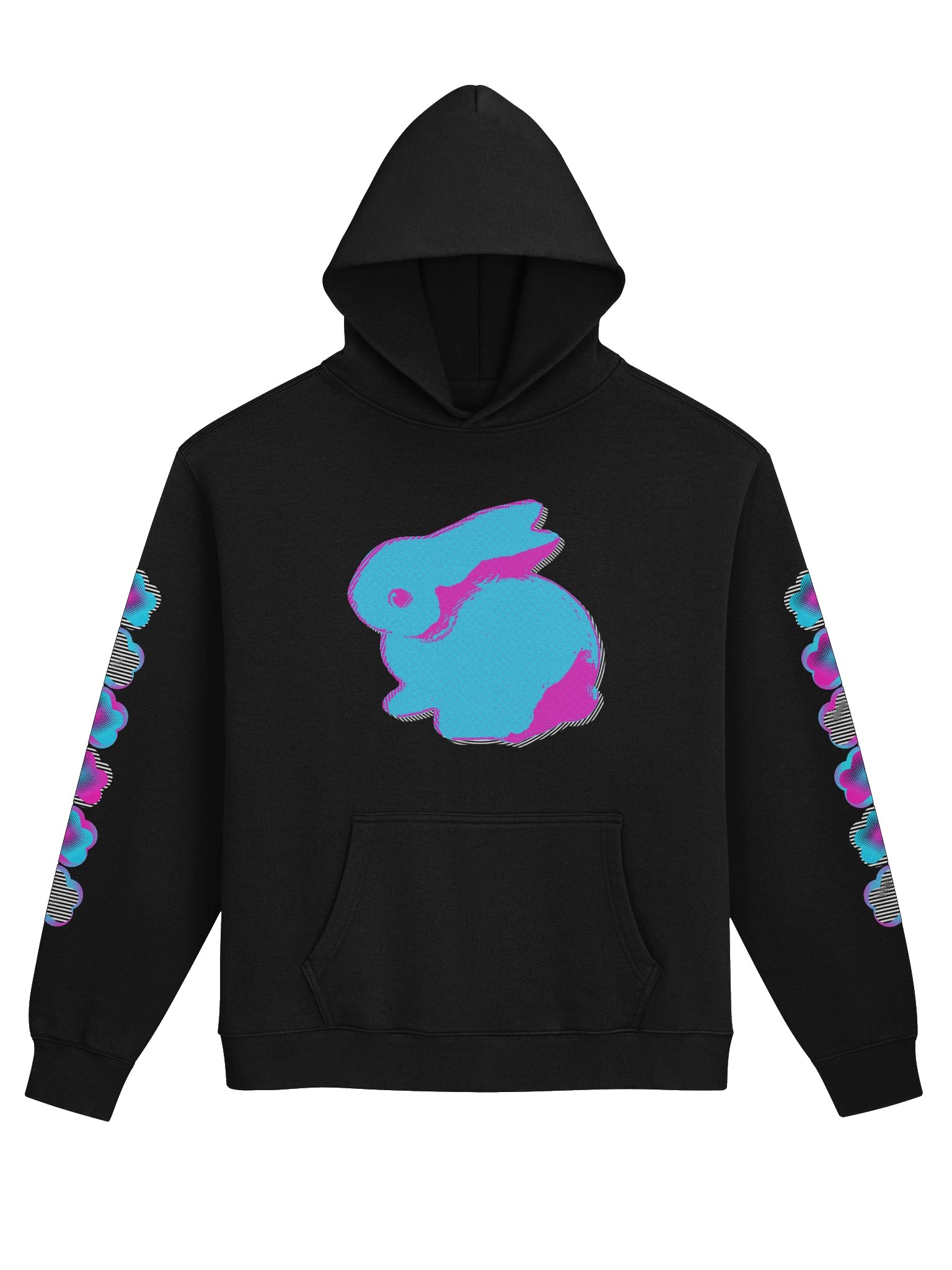 cute blue bunny hoodie product image (3)