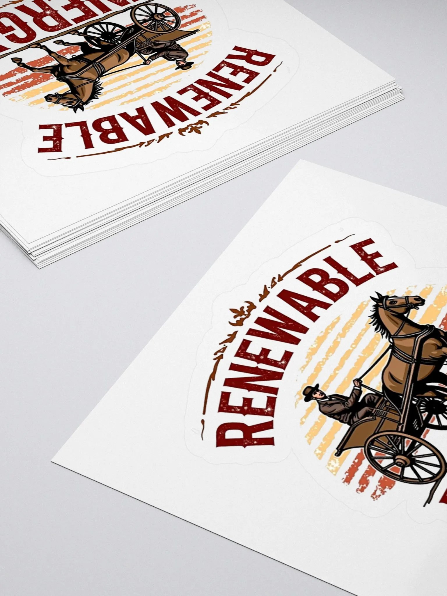 Renewable Energy Carriage Kiss Cut Stickers product image (12)