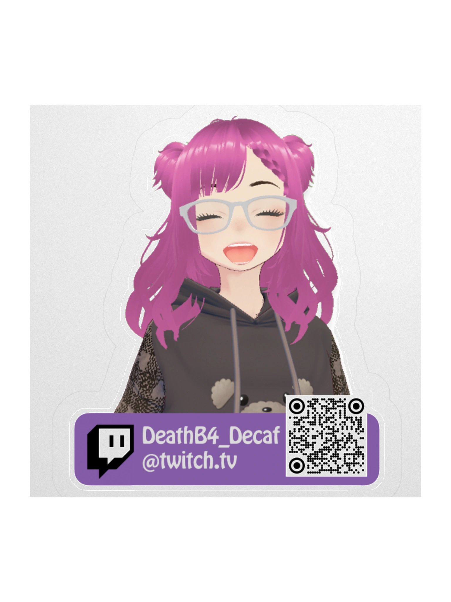 Decaf QR code Sticker product image (1)