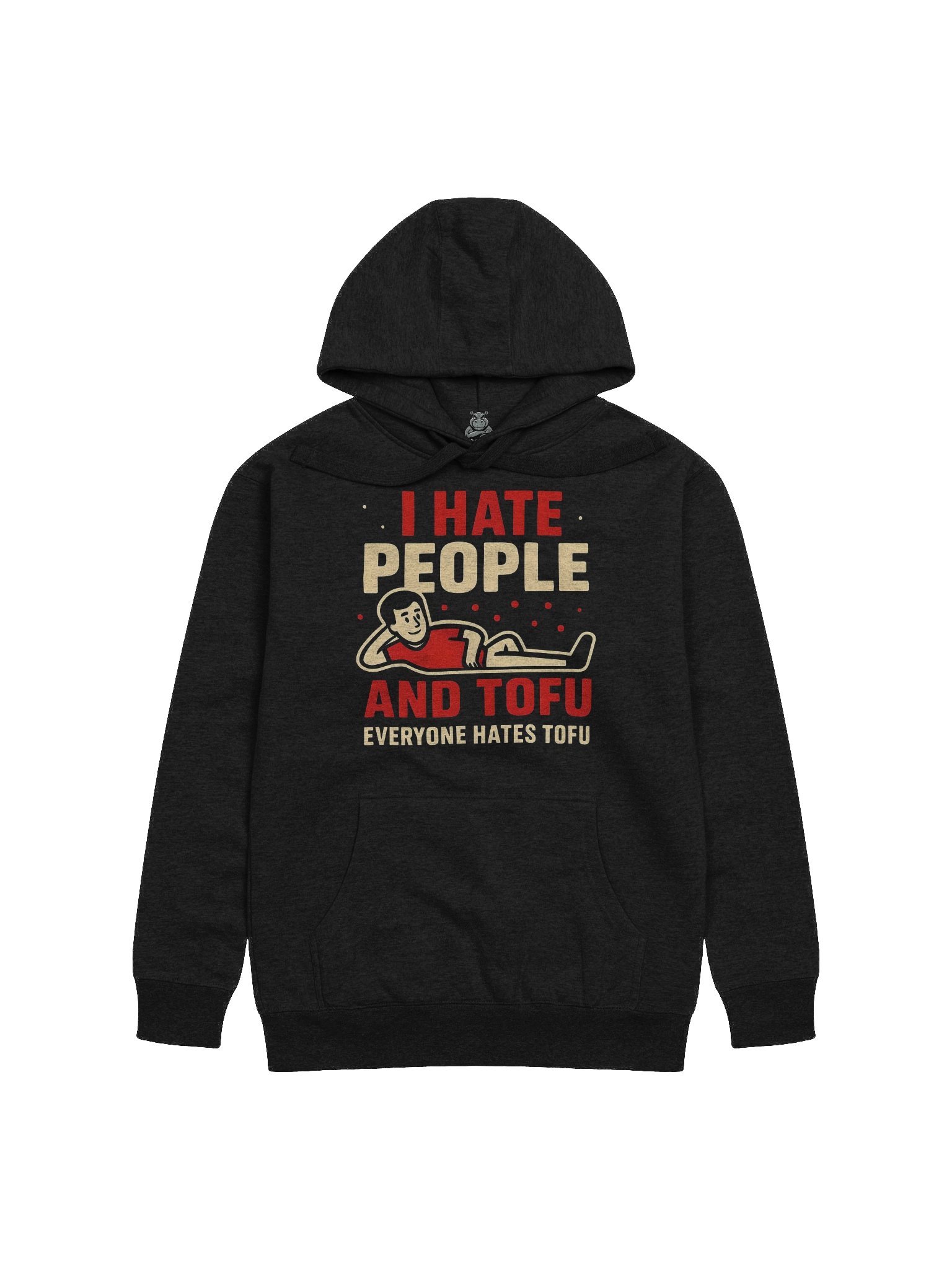 "I Hate People And Tofu" Hoodie – Funny Fallout-Style Graphic Hoodie | Sarcastic Humor Hoodie product image (3)
