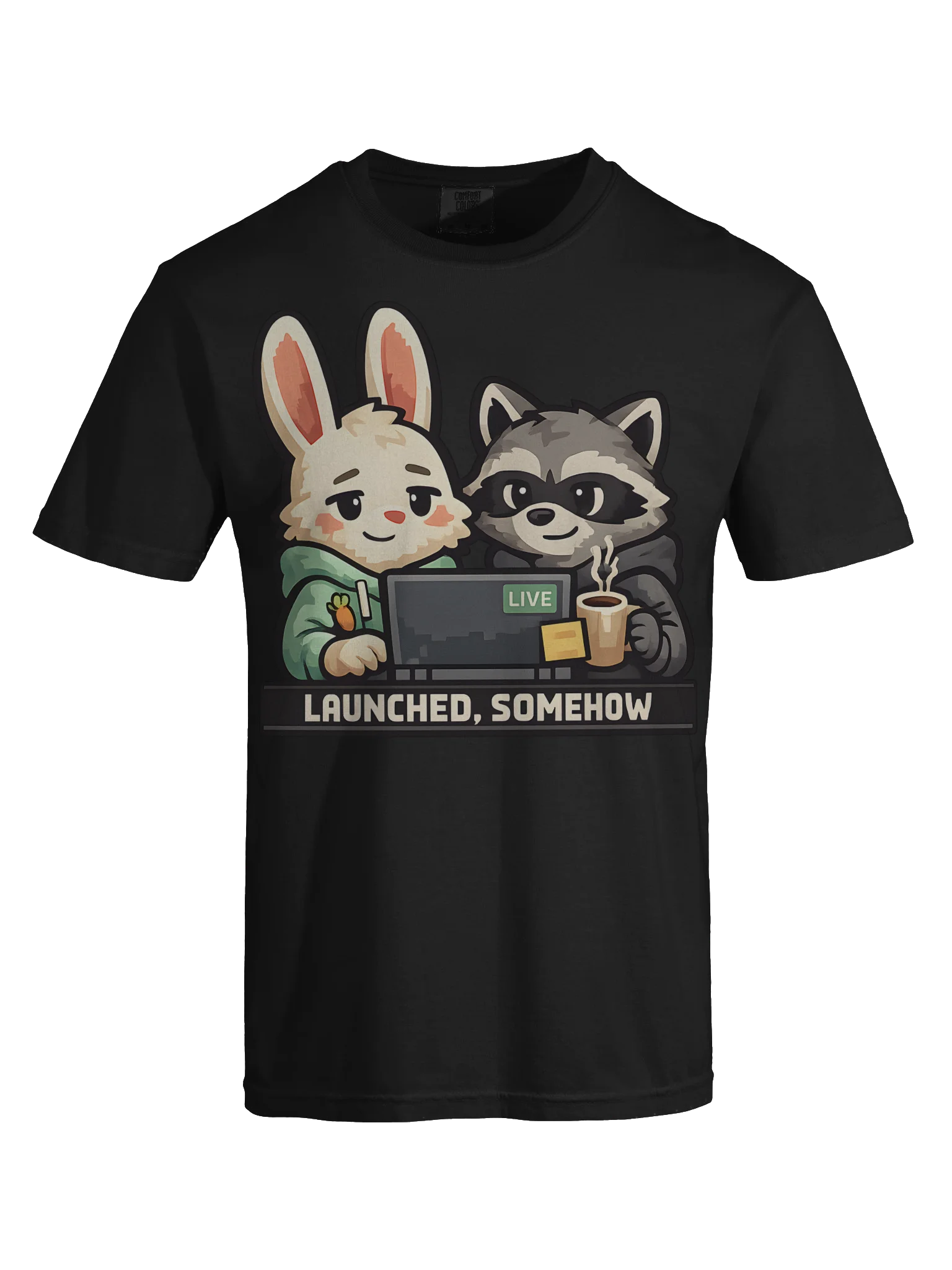 Launched, Somehow Rabbit & Raccoon T-Shirt product image (7)