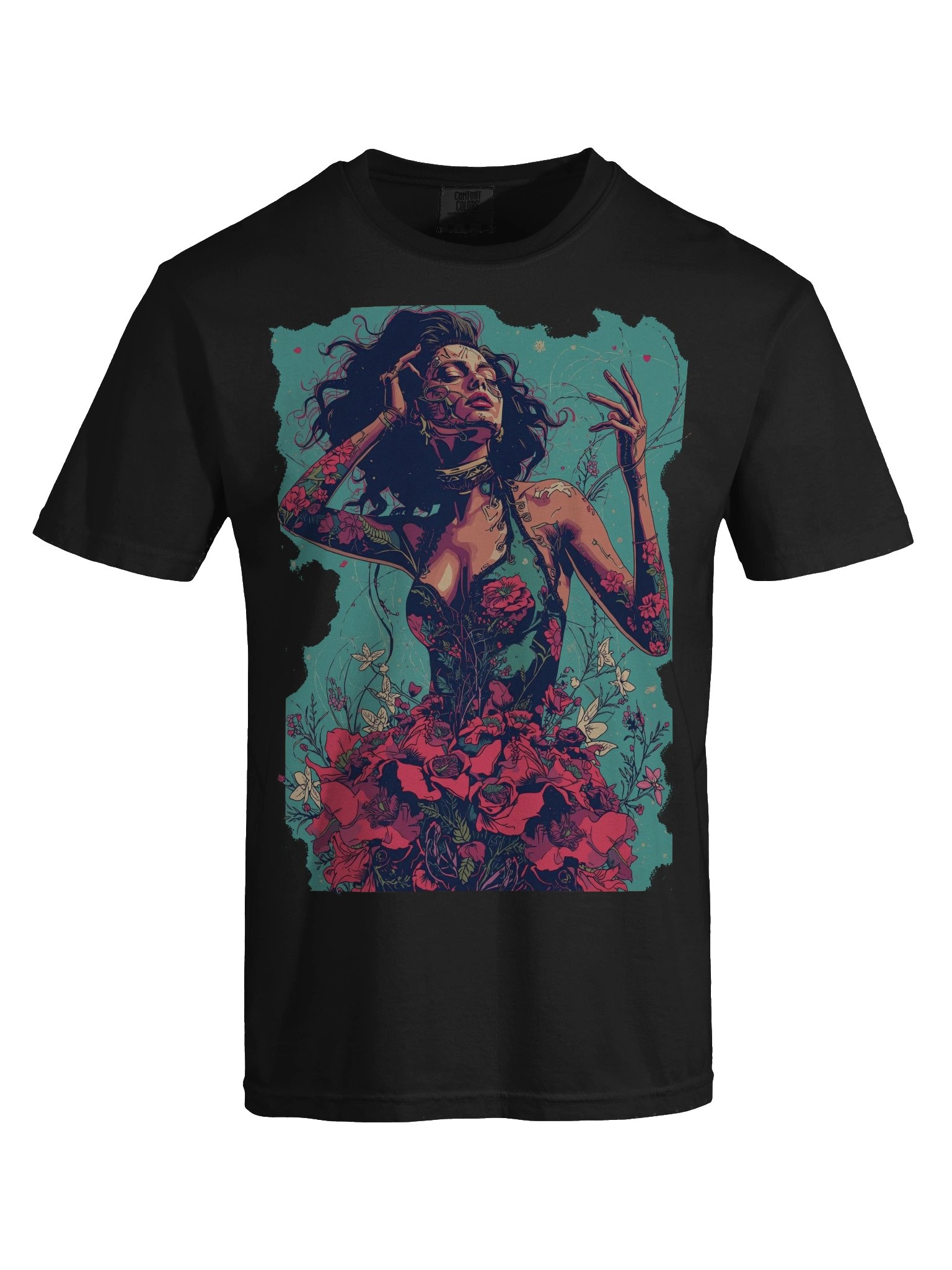 Woman with Roses Heavyweight Tee product image (2)
