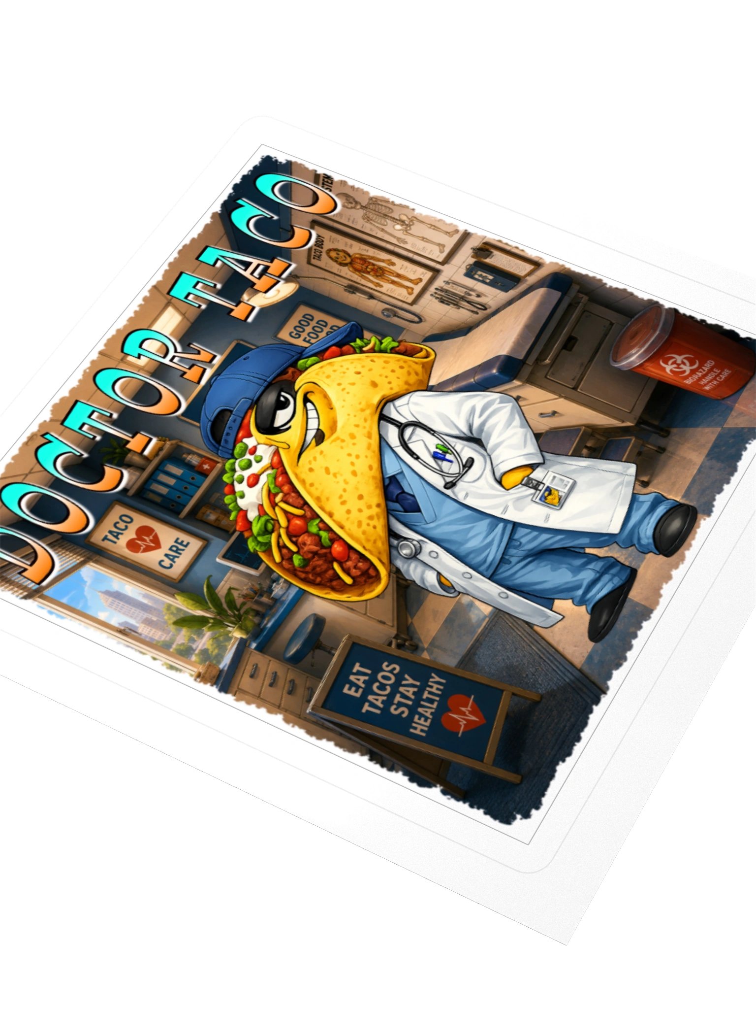 Doctor Taco Kiss Cut Sticker - The Taco Family product image (8)