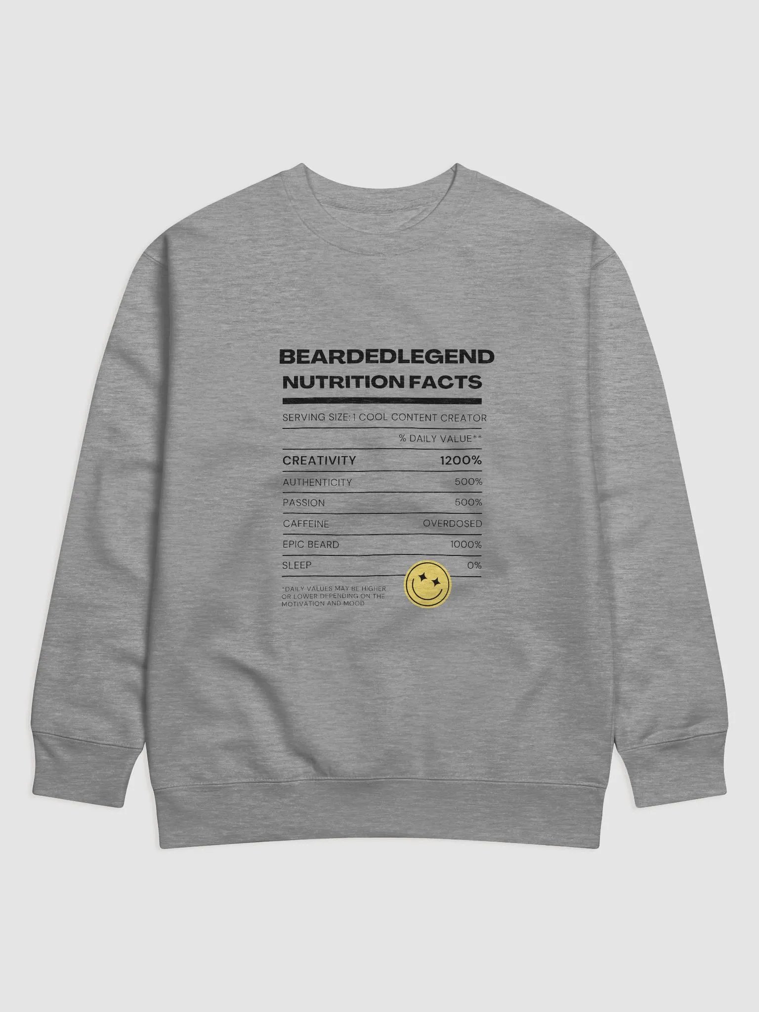Nutritional Facts Sweatshirt product image (1)