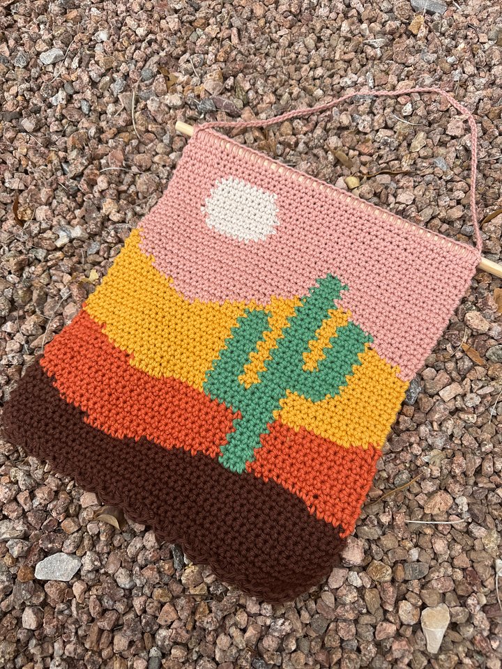 Desert Cactus Tapestry Wall Art Crochet Pattern product image (2)