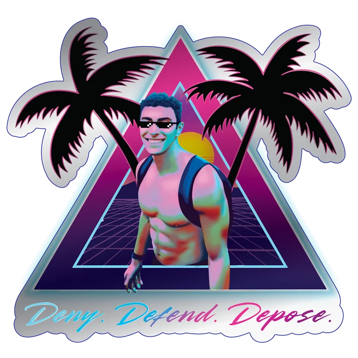 Vaporwave Vigilante Sticker product image (1)