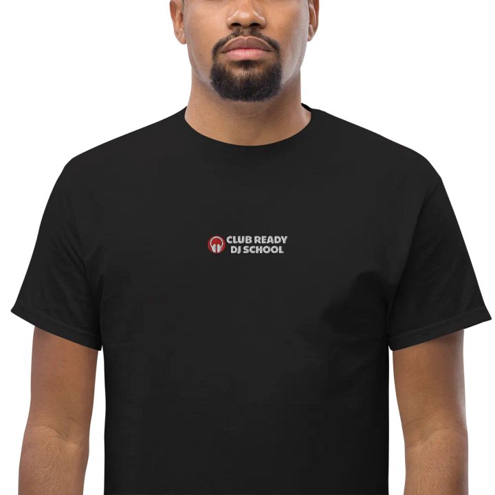 Front & Centre Club Ready DJ School Embroidered Print Gildan Heavyweight T-Shirt product image (1)