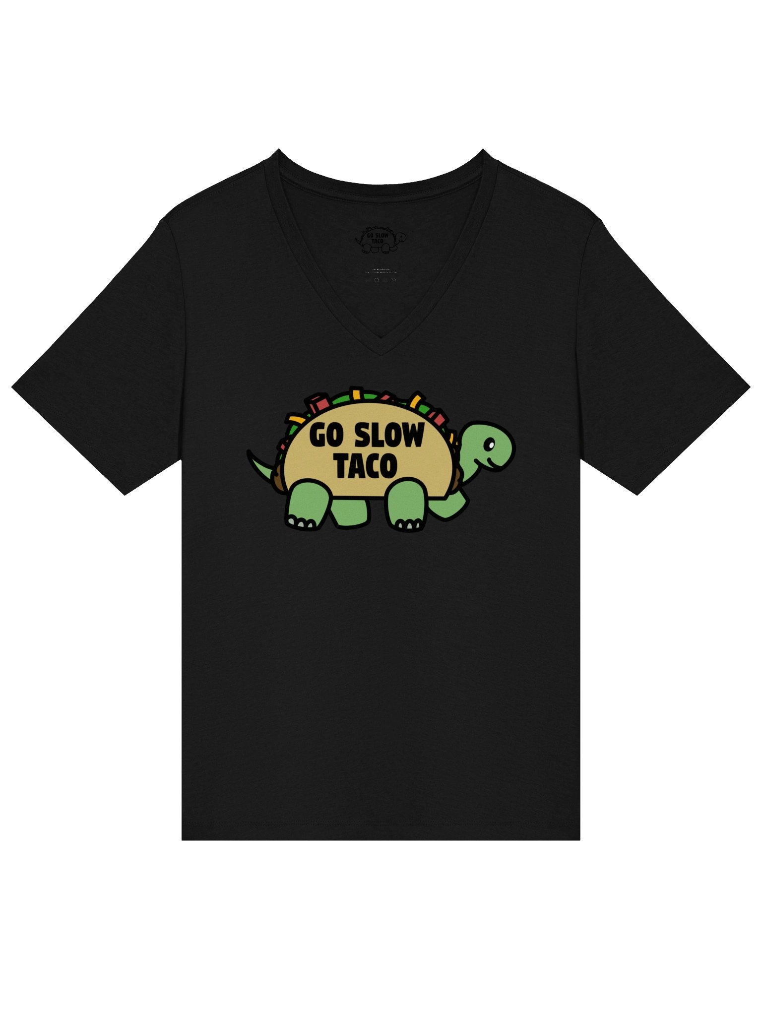 Go Slow Taco V-Neck T-Shirt product image (1)