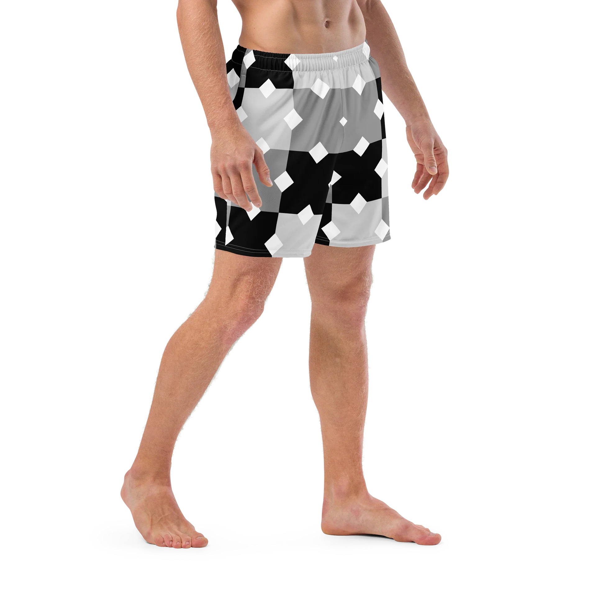 His House Mens Swimsuit - Monochrome Mosaic product image (6)