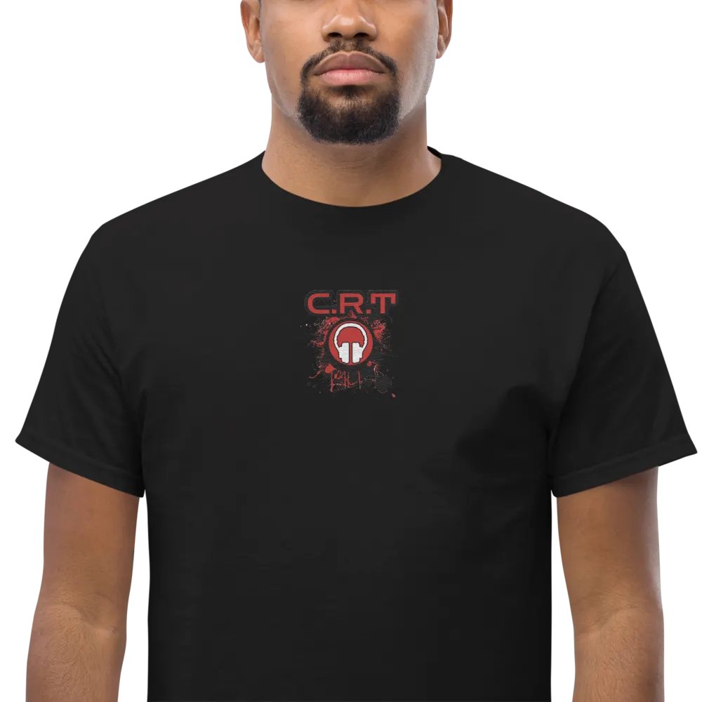 Front & Centre CRT Paint Splatter Embroidered Print Gildan Heavyweight T-Shirt product image (1)