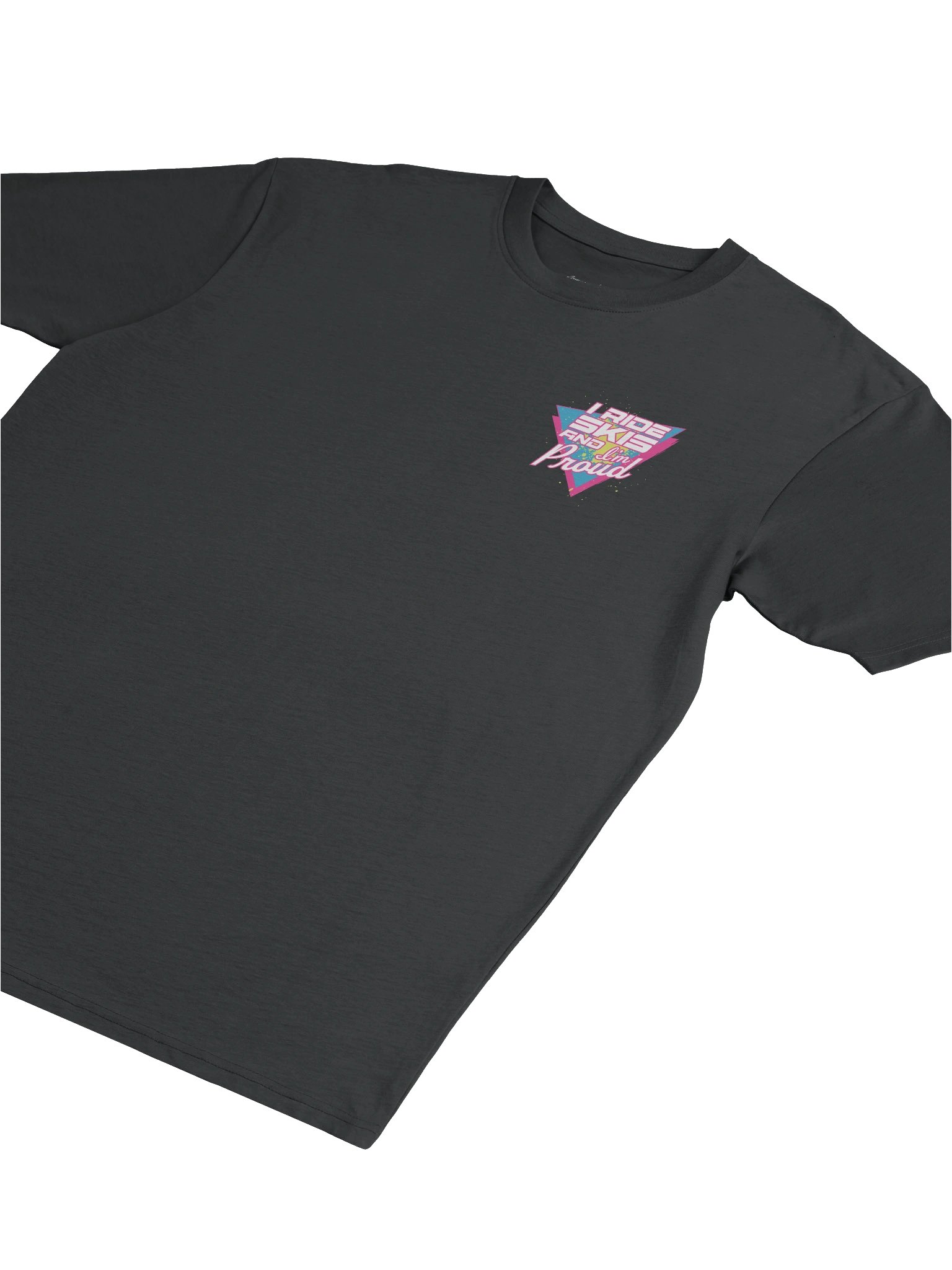 "I Ride Skis and I'm Proud" Black Tee product image (5)