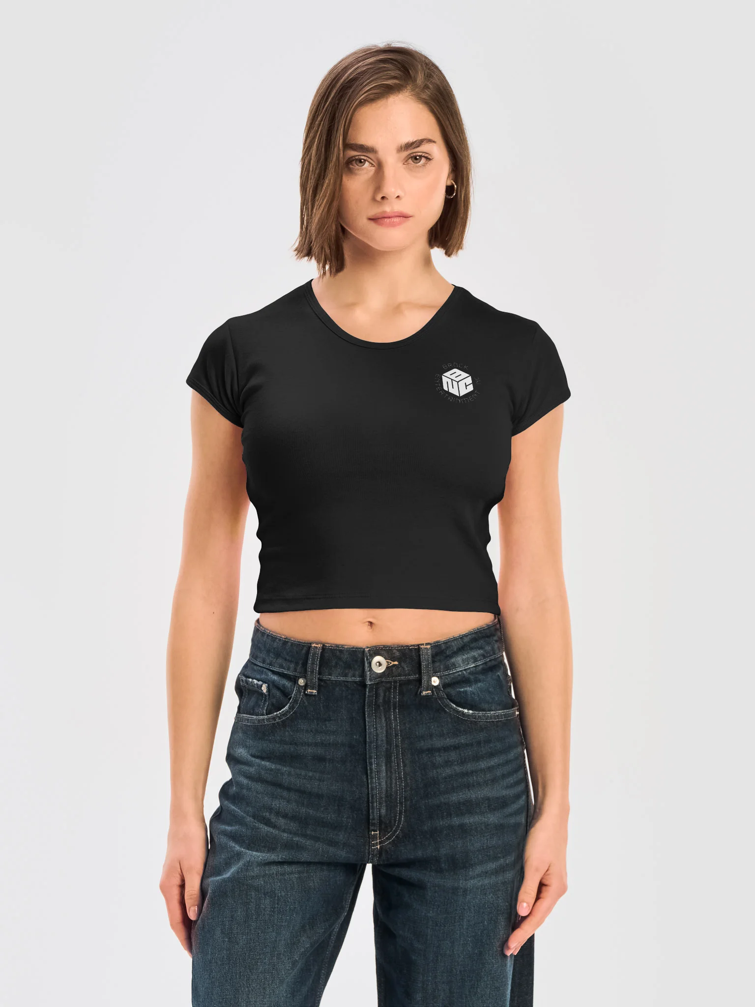 Ladies Crop Tee Black product image (3)