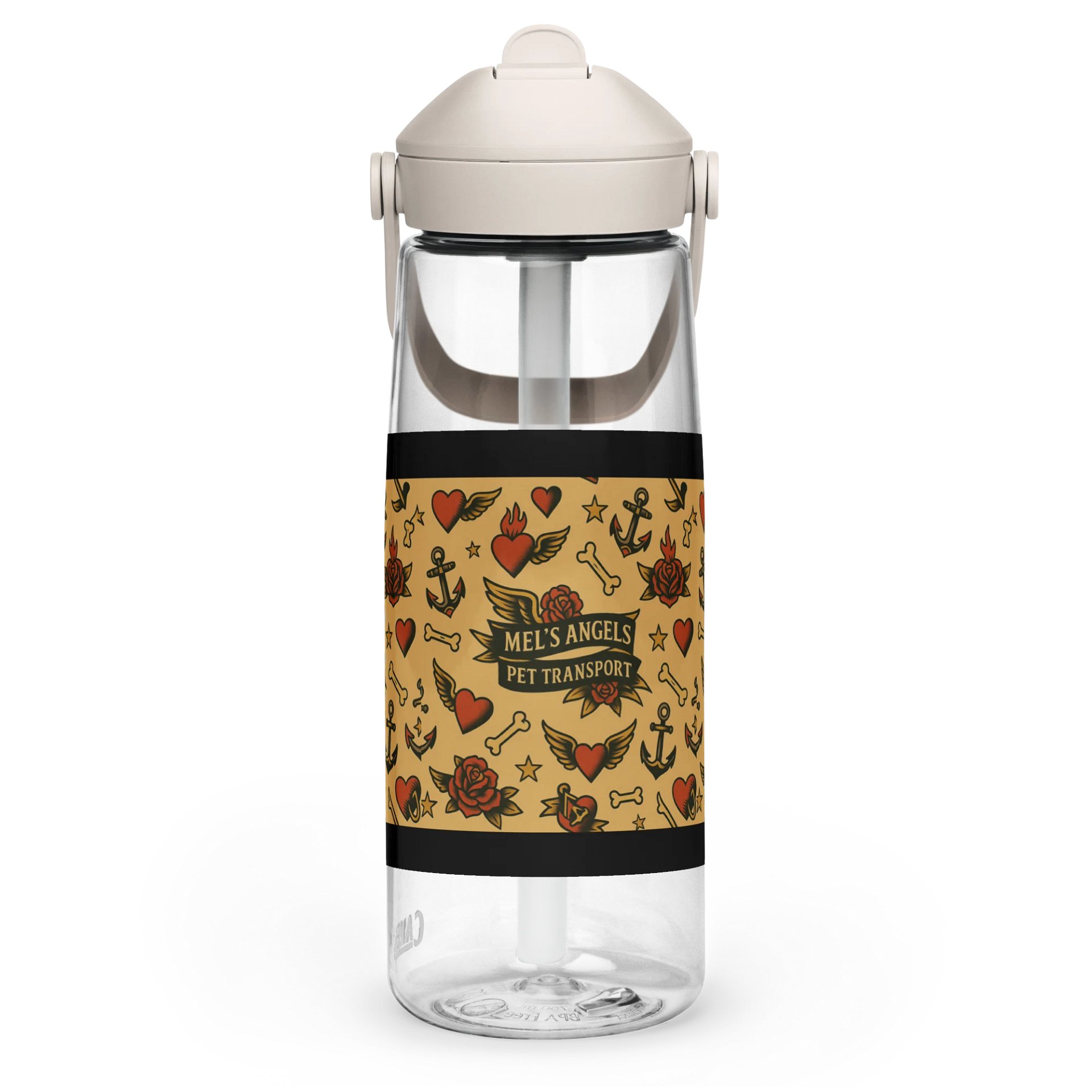 Mel’s Angels Pit Stop Tattoo Style CamelBak Water Bottle – Vintage Rockabilly Travel Gear product image (2)