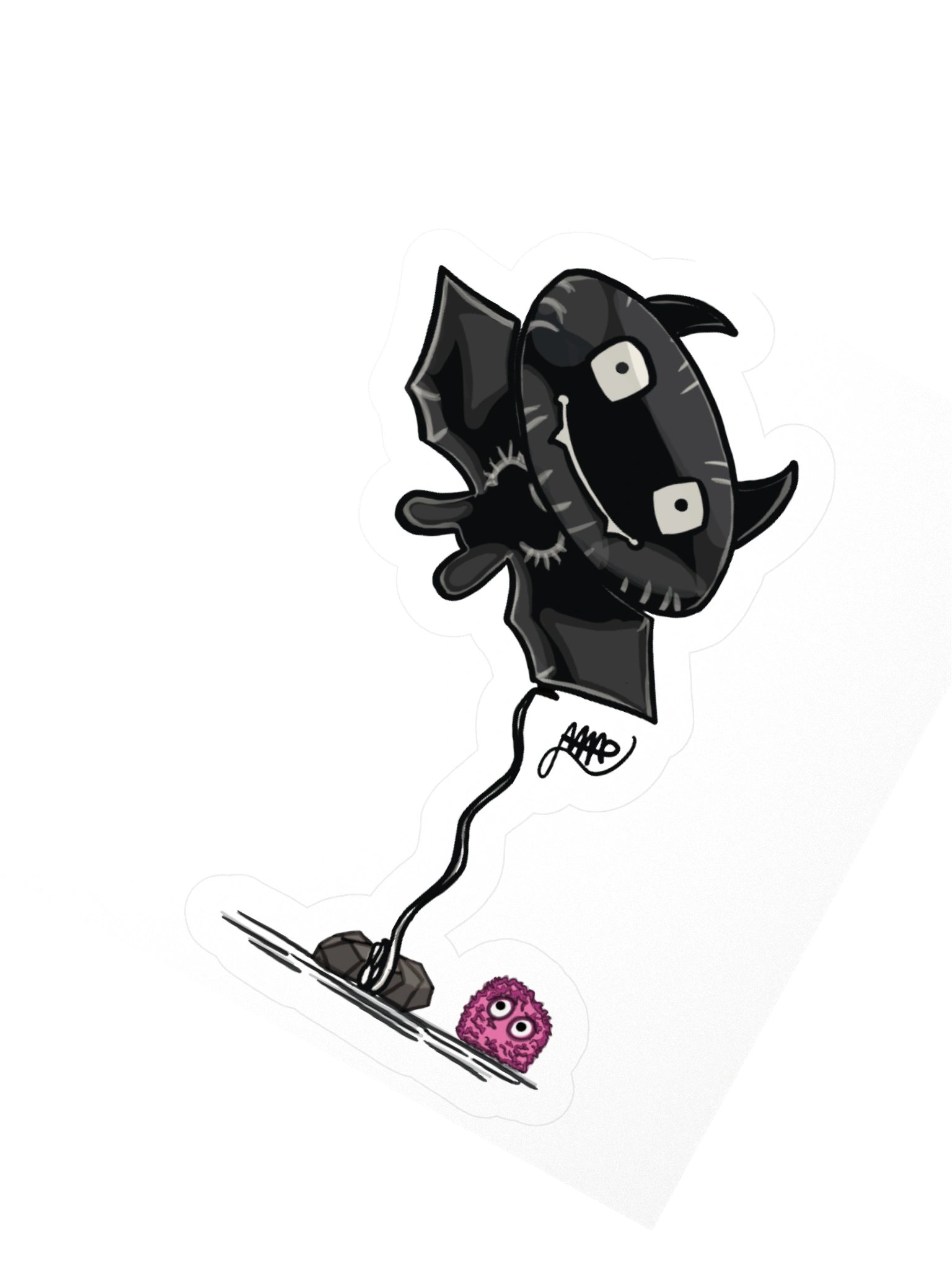 Balloon Bat Kiss Cut Sticker product image (4)