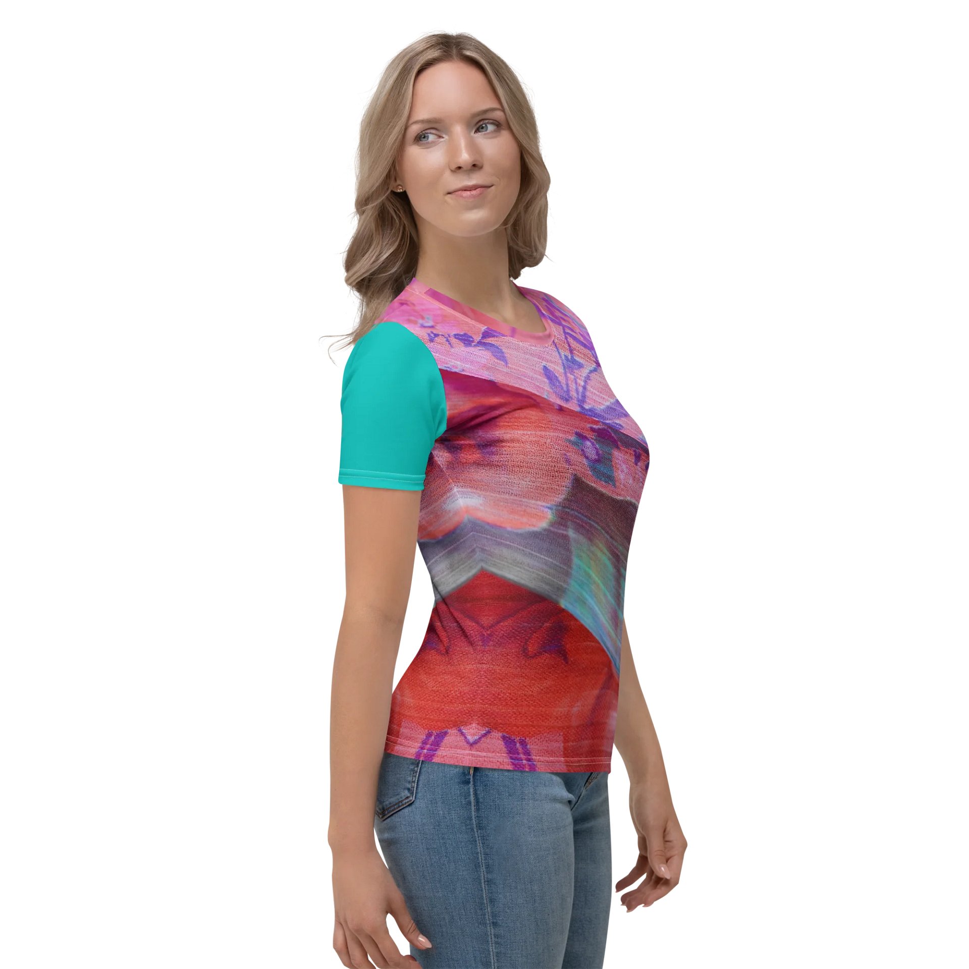 Paradise Breeze Iris Blue Women's Print T-Shirt product image (4)
