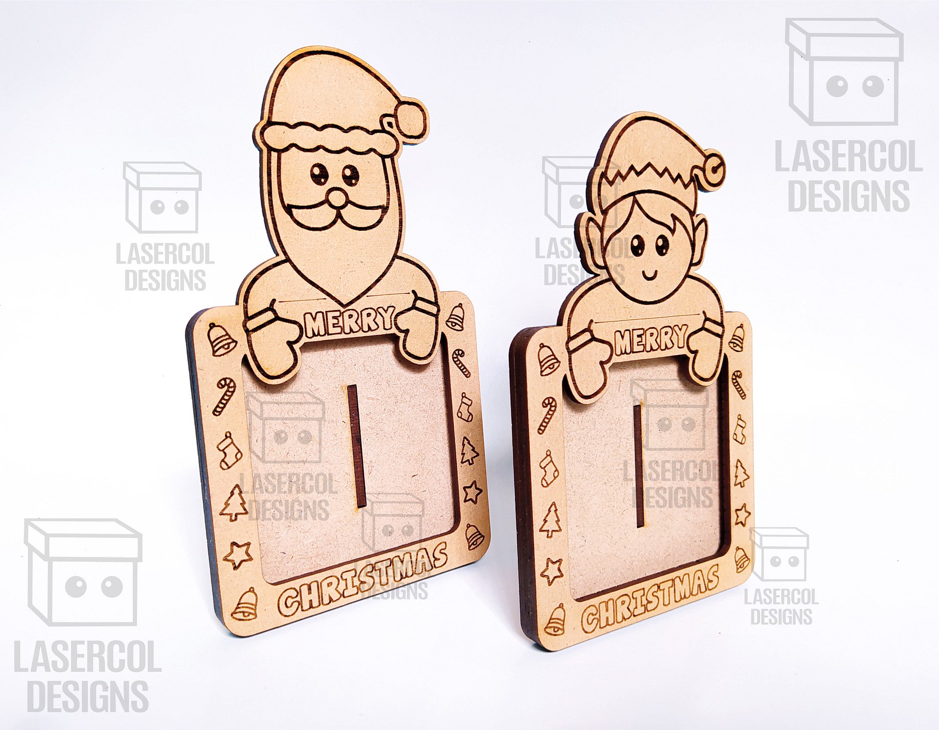 Christmas Ornaments Photo Frame Set 1 - Laser Cut Files product image (6)