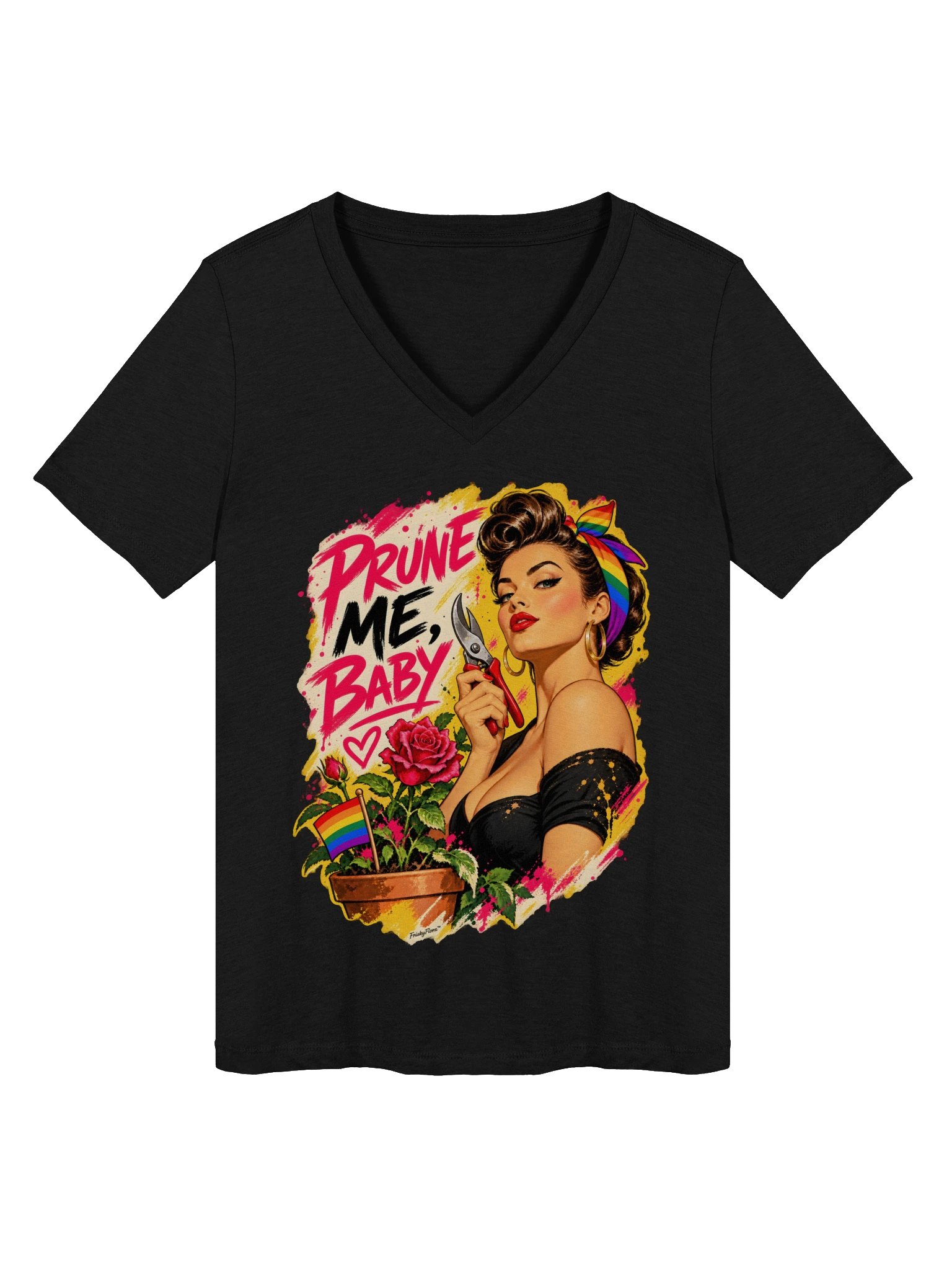 Prune Me, Baby Pin-Up Pride V-Neck Tee product image (9)