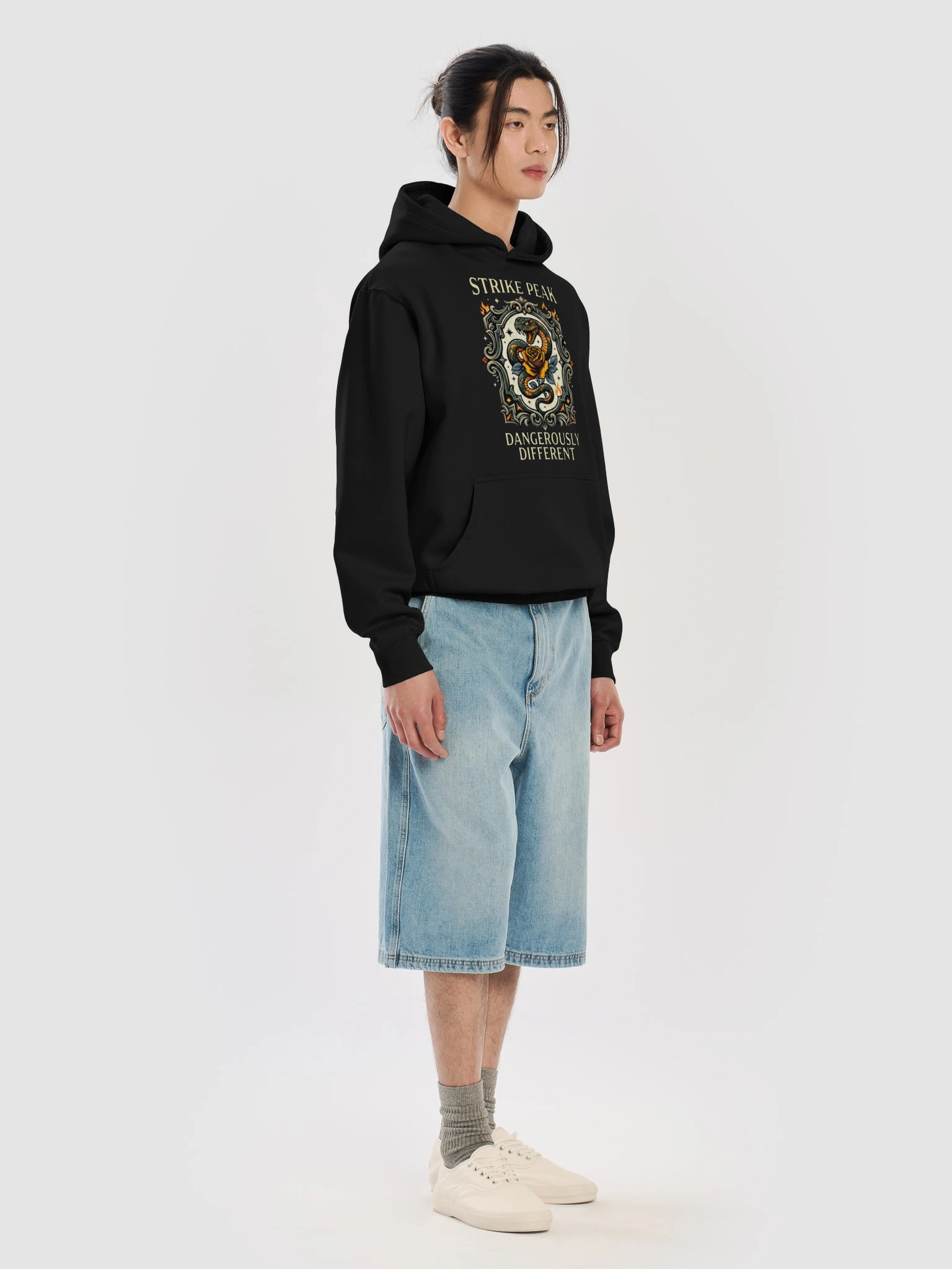 Premium Heavyweight Oversized Hoodie - "Dangerously Different" Dual-Sided Statement Streetwear product image (31)