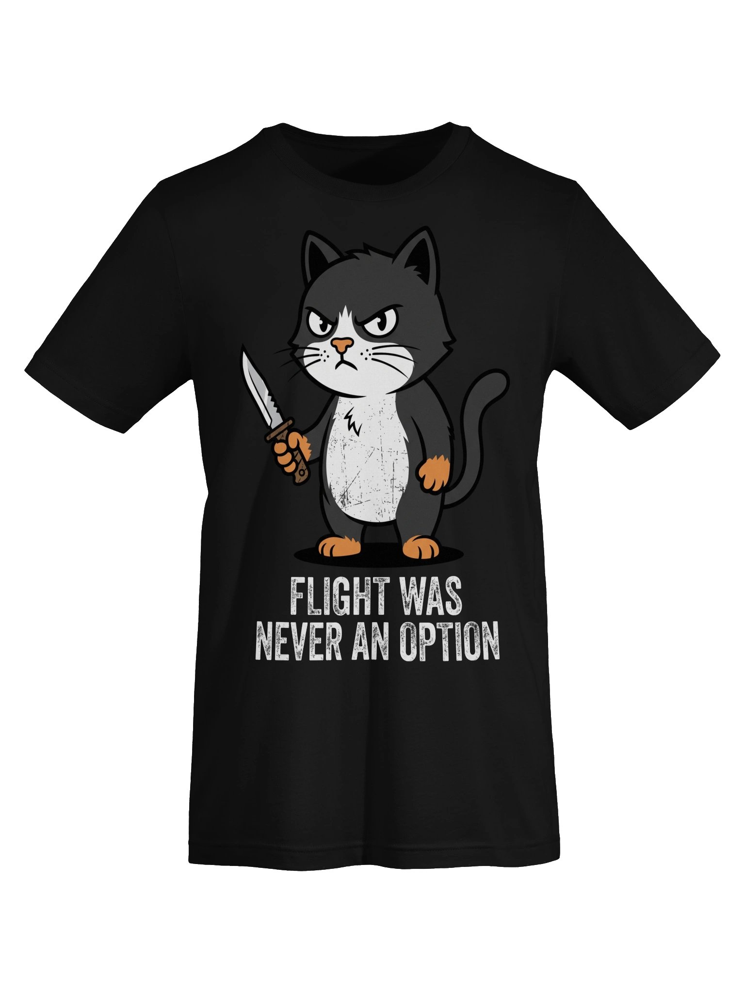 Flight Was Never An Option T-Shirt – Funny Grumpy Cat Tee product image (4)