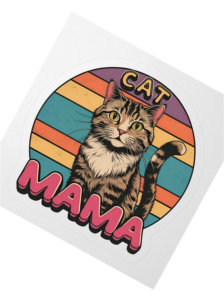 Cat Mama Kiss Cut Stickers product image (5)