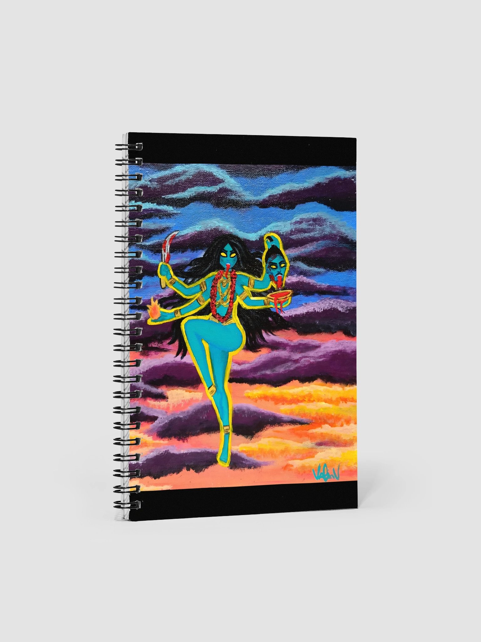 "Kali- Hindu Goddess of Chaos & Destruction" Spiral Notebook product image (1)