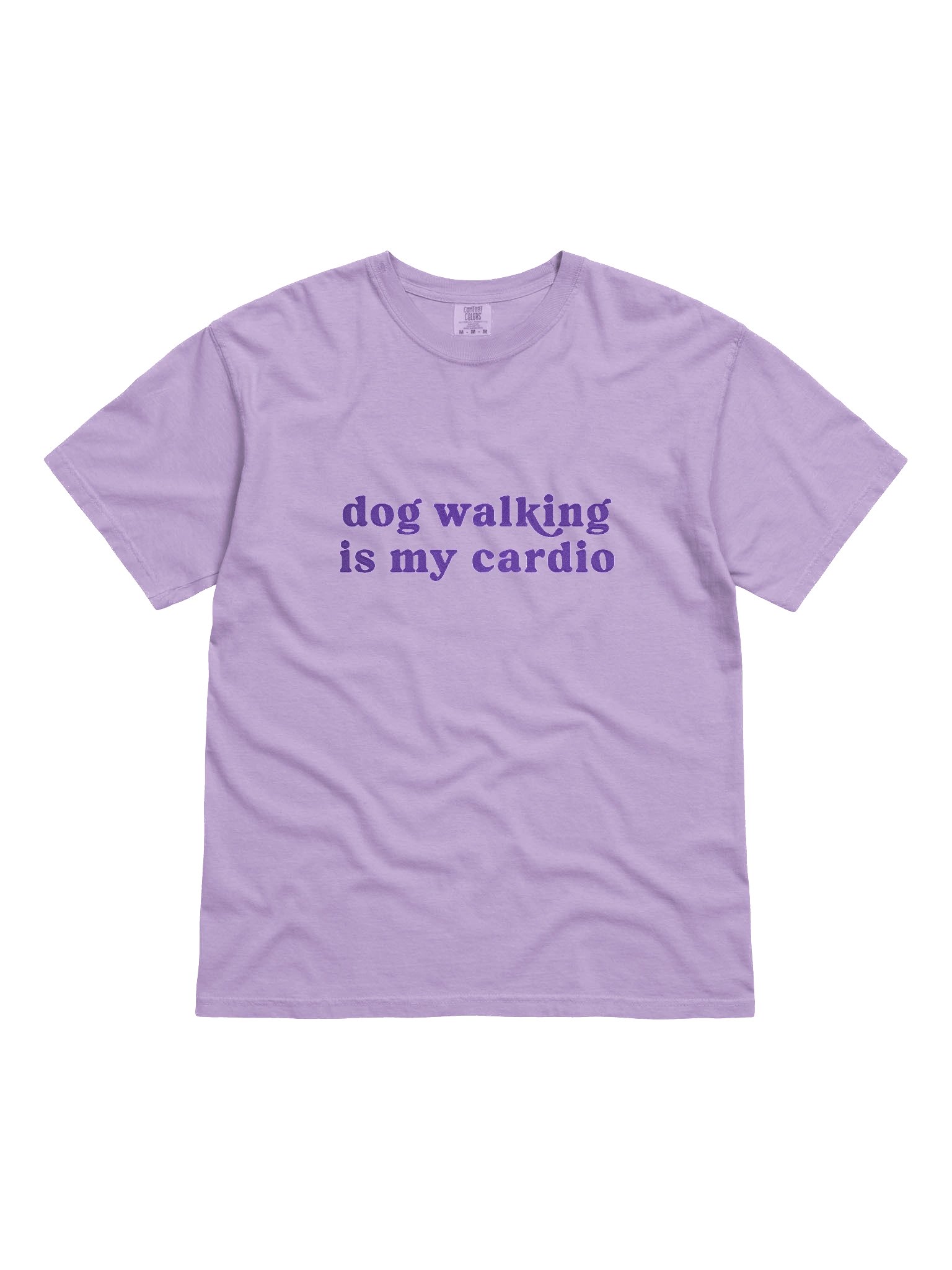 Dog Walking Is My Cardio T-Shirt(Embroidered) Low Contrast Design for Dog Lovers product image (4)