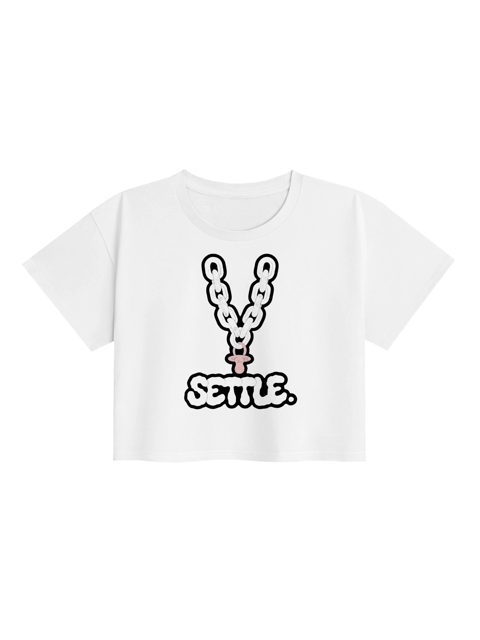 Settle Baby | Graphic Crop Top | Alternative Streetwear product image (2)
