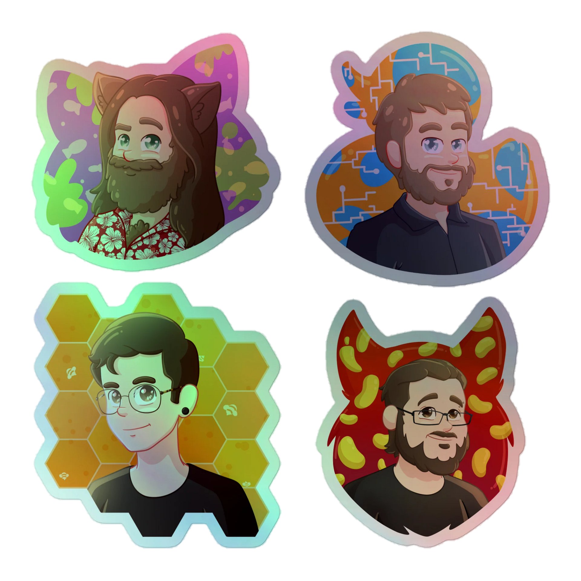 Animal Portrait Sticker Set product image (1)