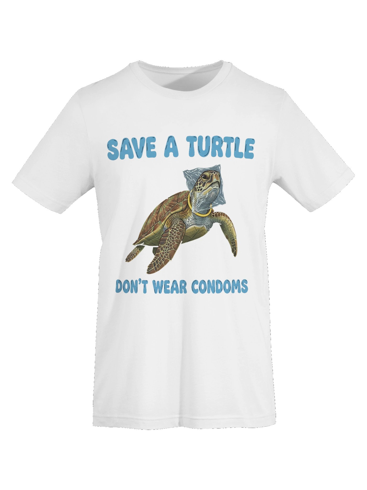 Save a turtle, dont wear condoms tshirt product image (79)