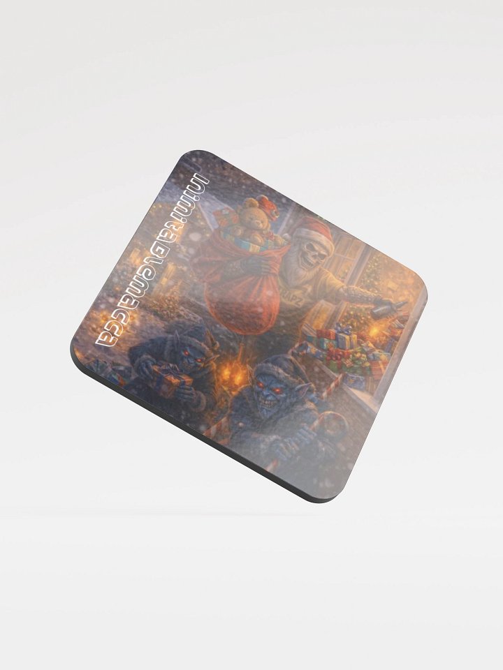 Macca Hell Christmas 2 Cork coaster product image (1)