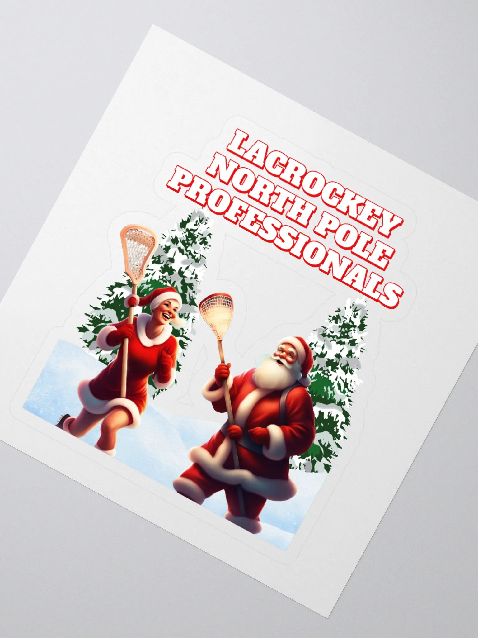 North Pole Lacrockey - Mr and Mrs Claus Sticker product image (2)