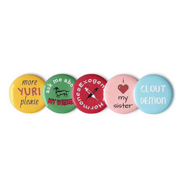 millennial cringe button set product image (2)