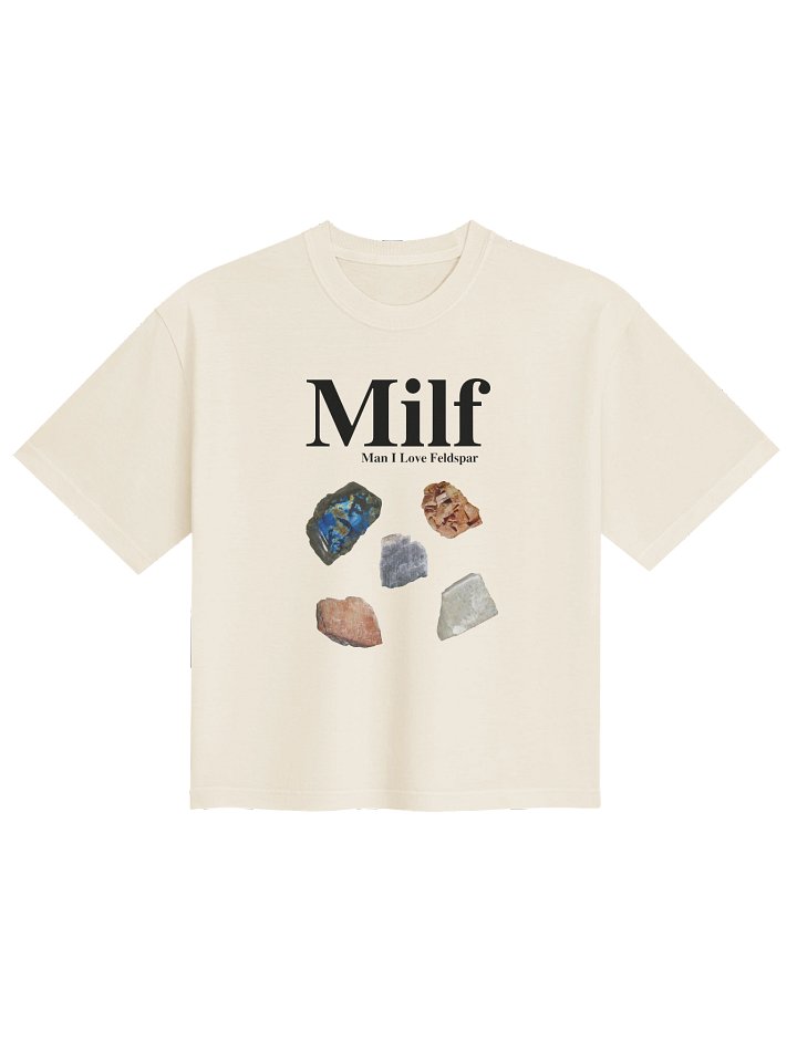 Milf Minerals white boxy tee product image (1)