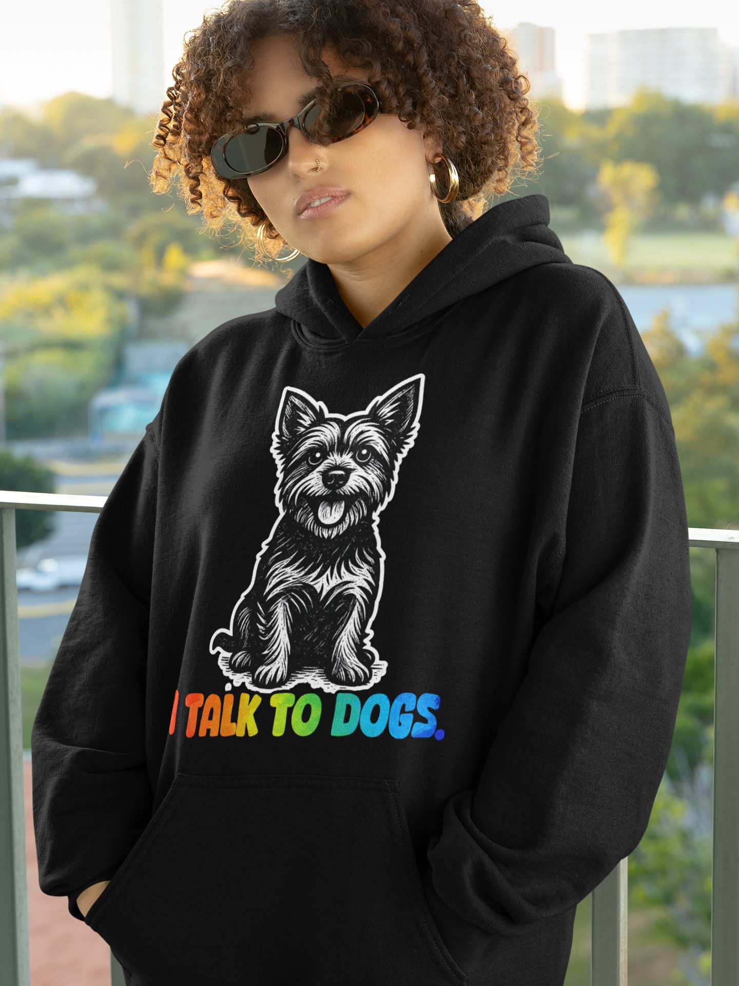 I Talk to Dogs Funny Dog Lover Hoodie product image (55)