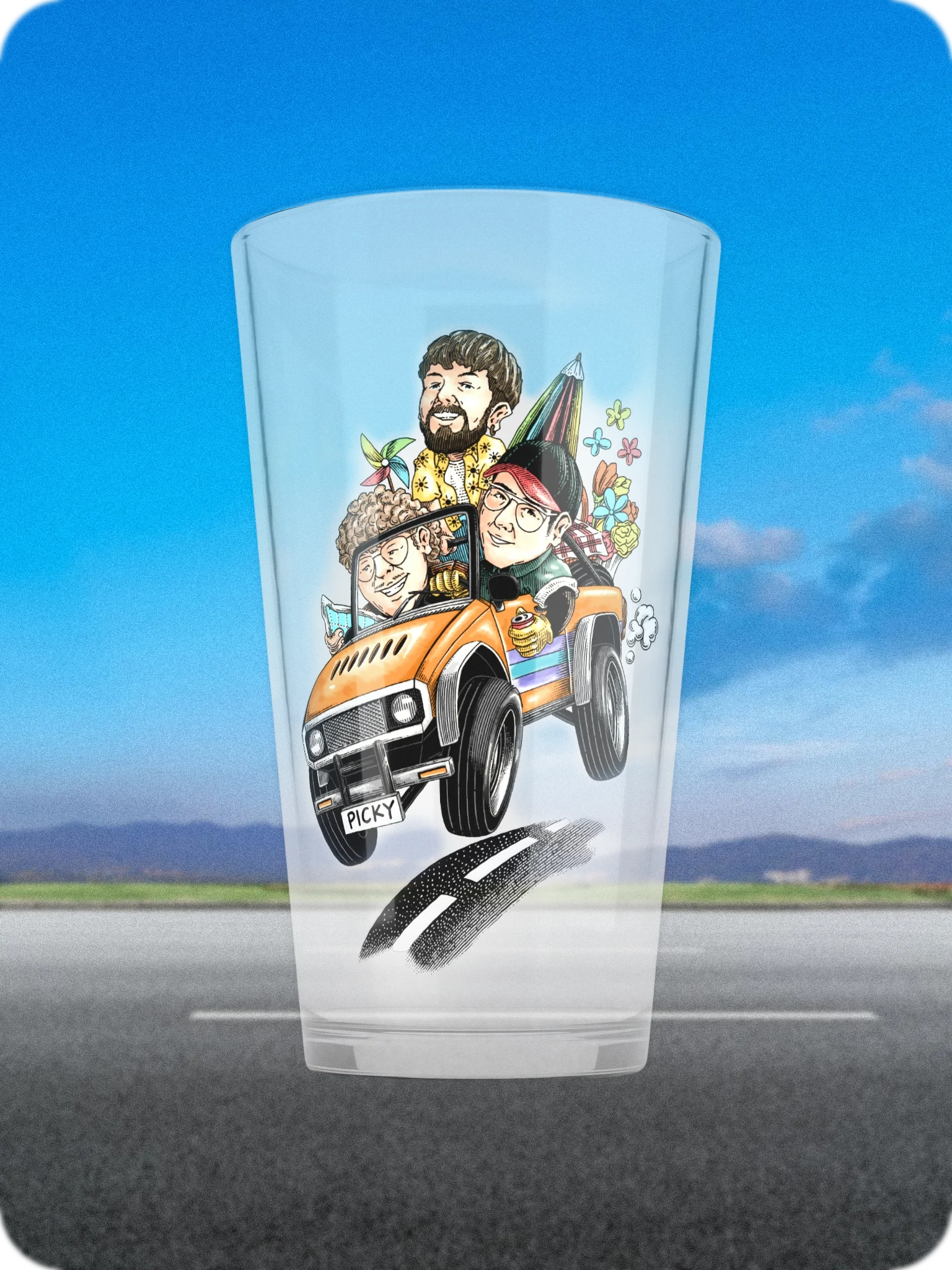 Summer Drive Pint Glass product image (1)