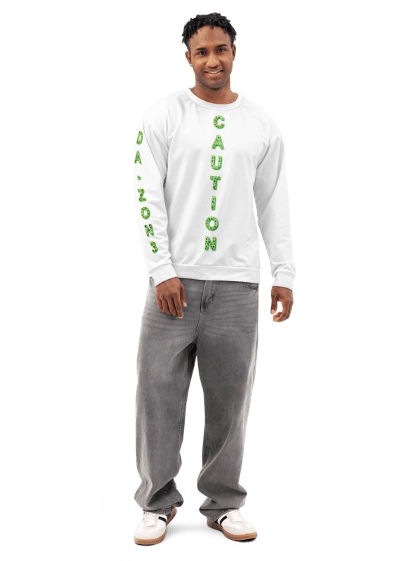 Caution Cannabis All-Over Print Sweatshirt product image (4)