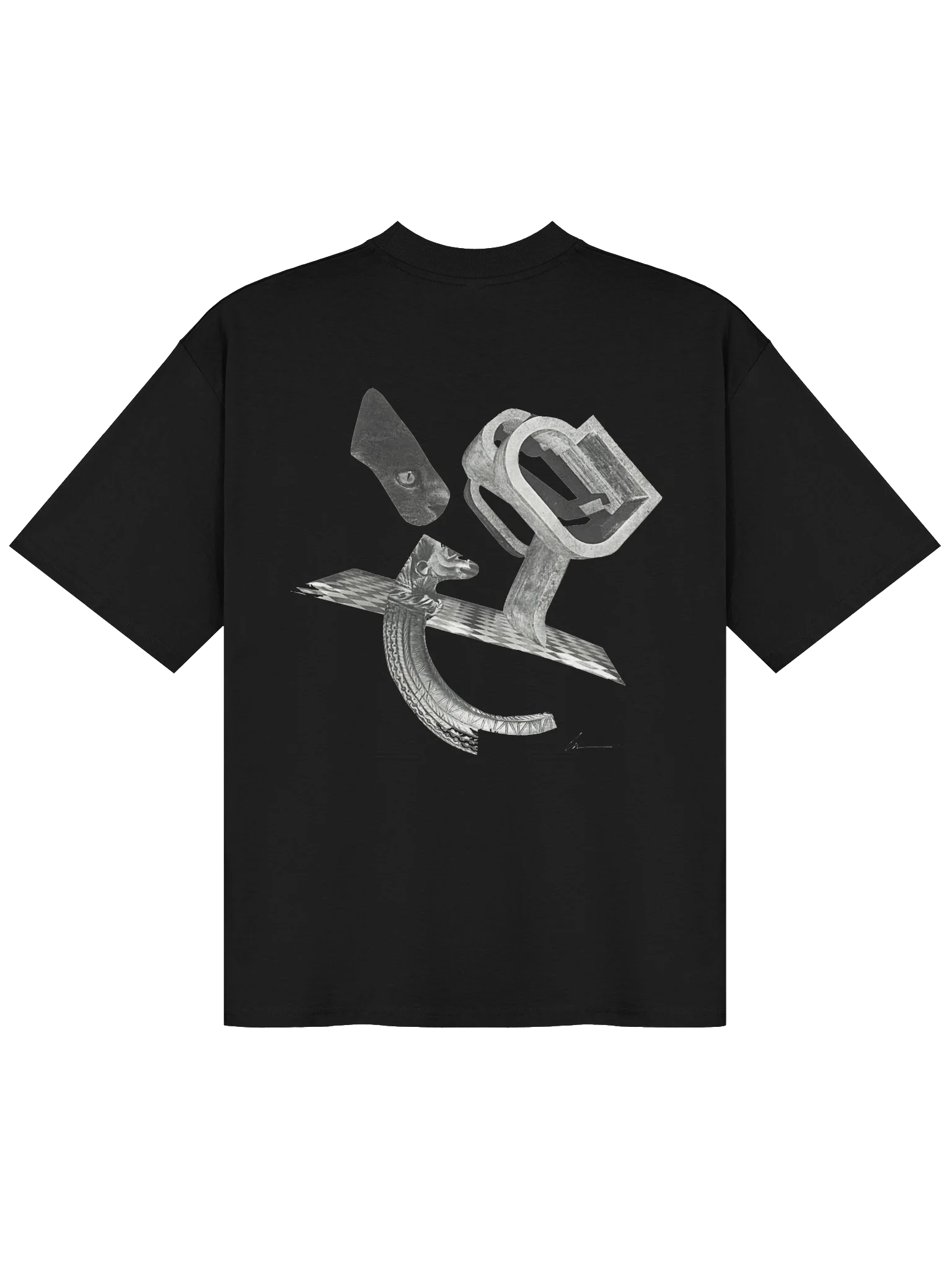 002 FRAGMENTATION UNISEX OVERSIZED T-SHIRT CT BK 26 product image (1)