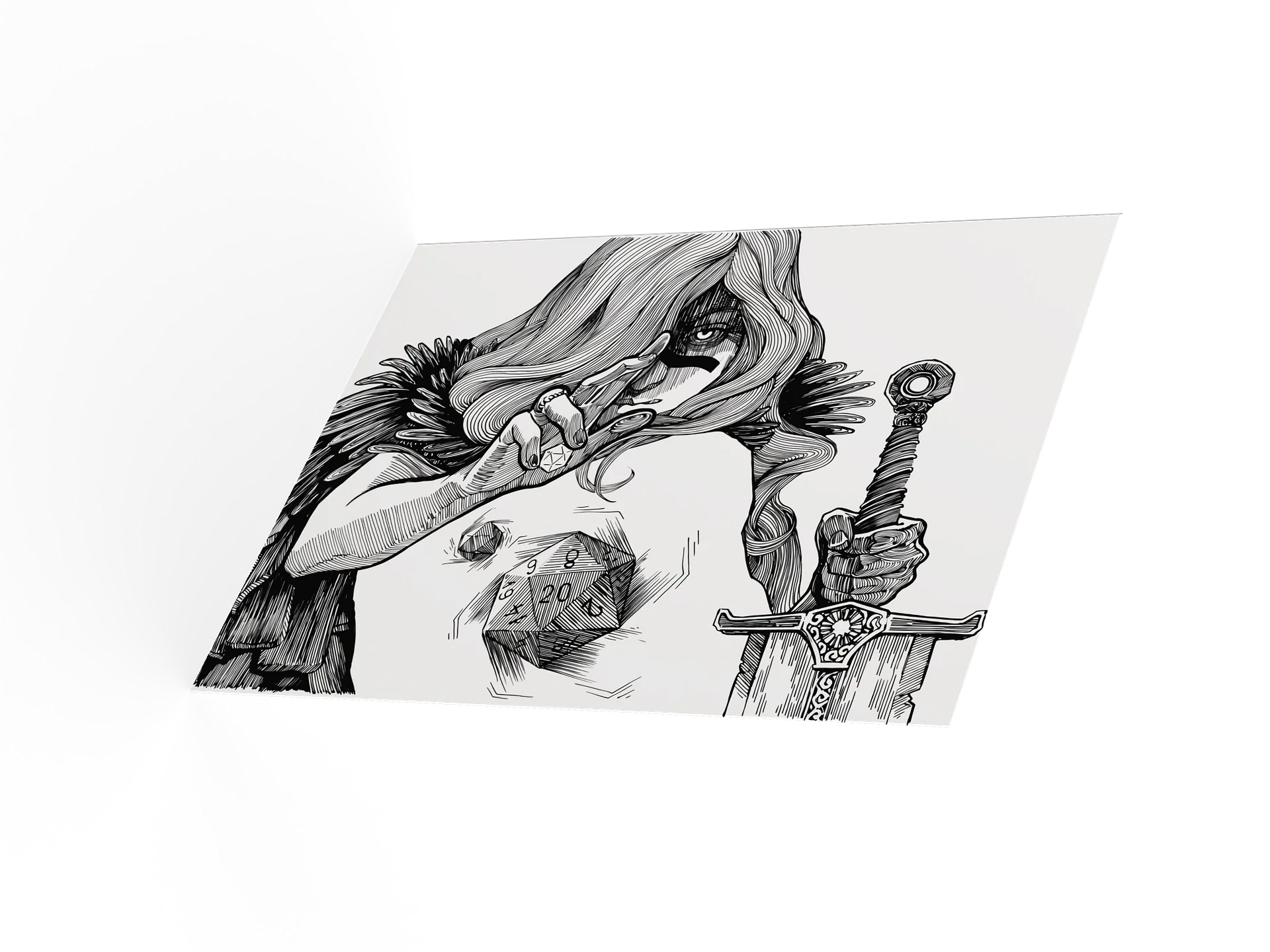 Inktober art. “Toss" (Poster) product image (6)