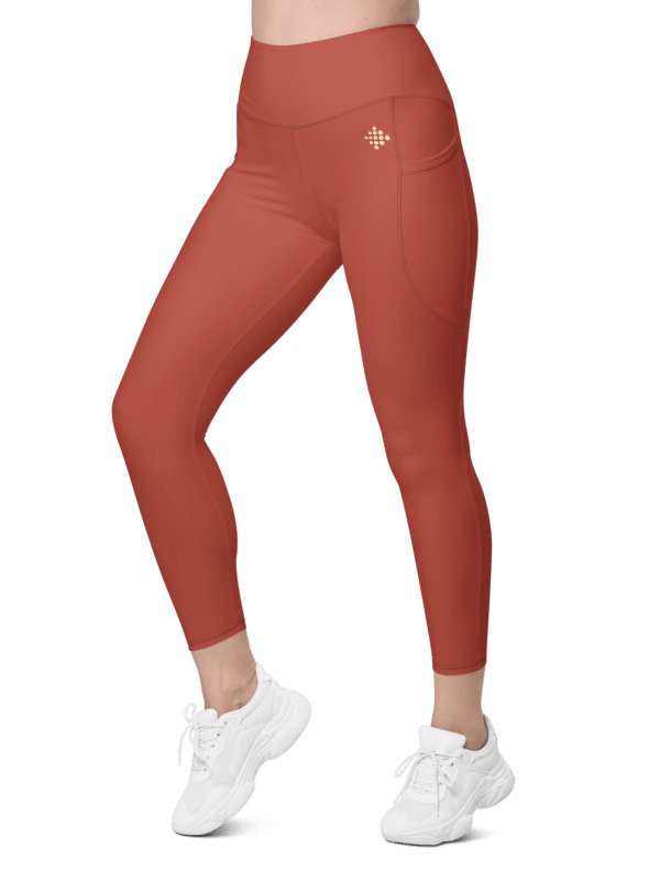 Intense Red Leggings with Pockets product image (1)