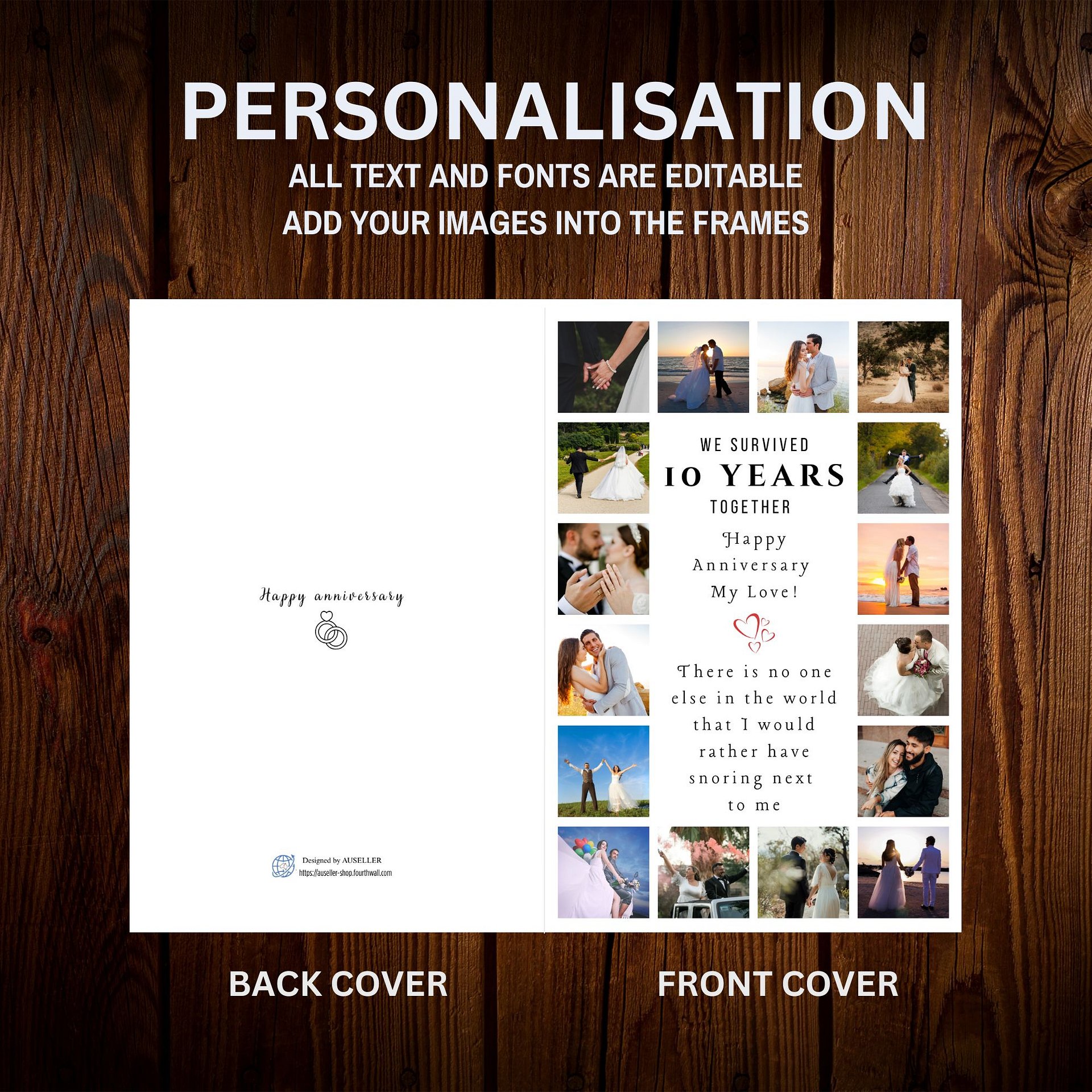 Funny Anniversary Photo Card Template product image (6)