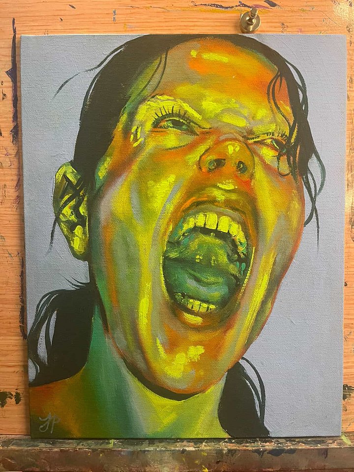 Rage Babe - Original Gouache Painting product image (1)