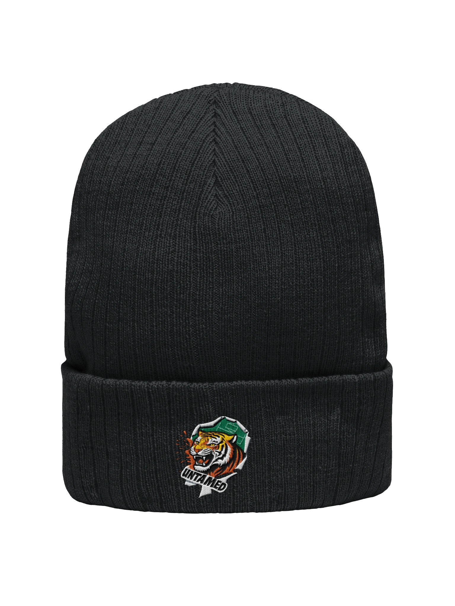 Untamed Tiger Ribbed Beanie | Premium Knit Football Hat product image (1)