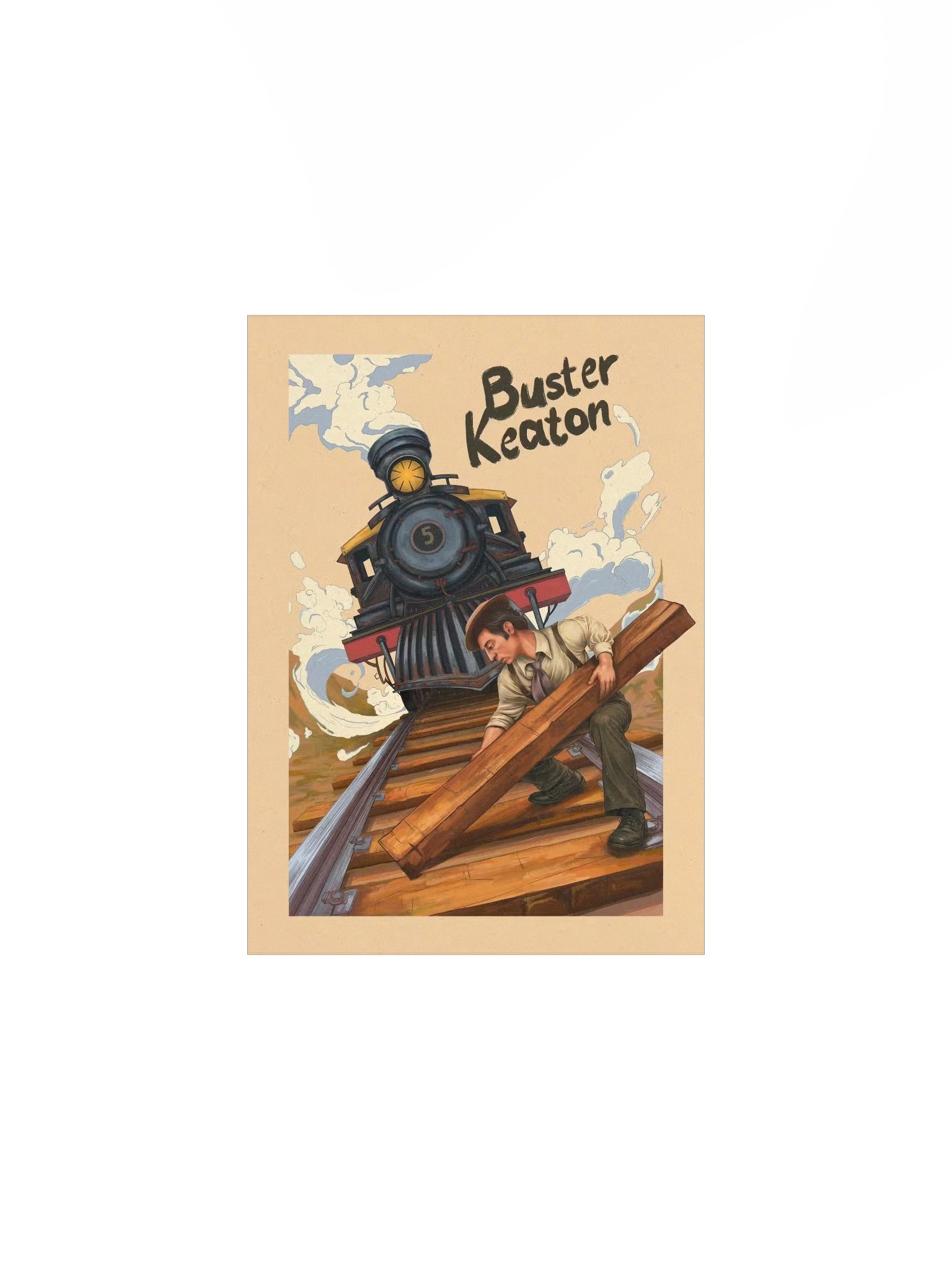 Buster Keaton & The Train (Unframed Poster) product image (3)