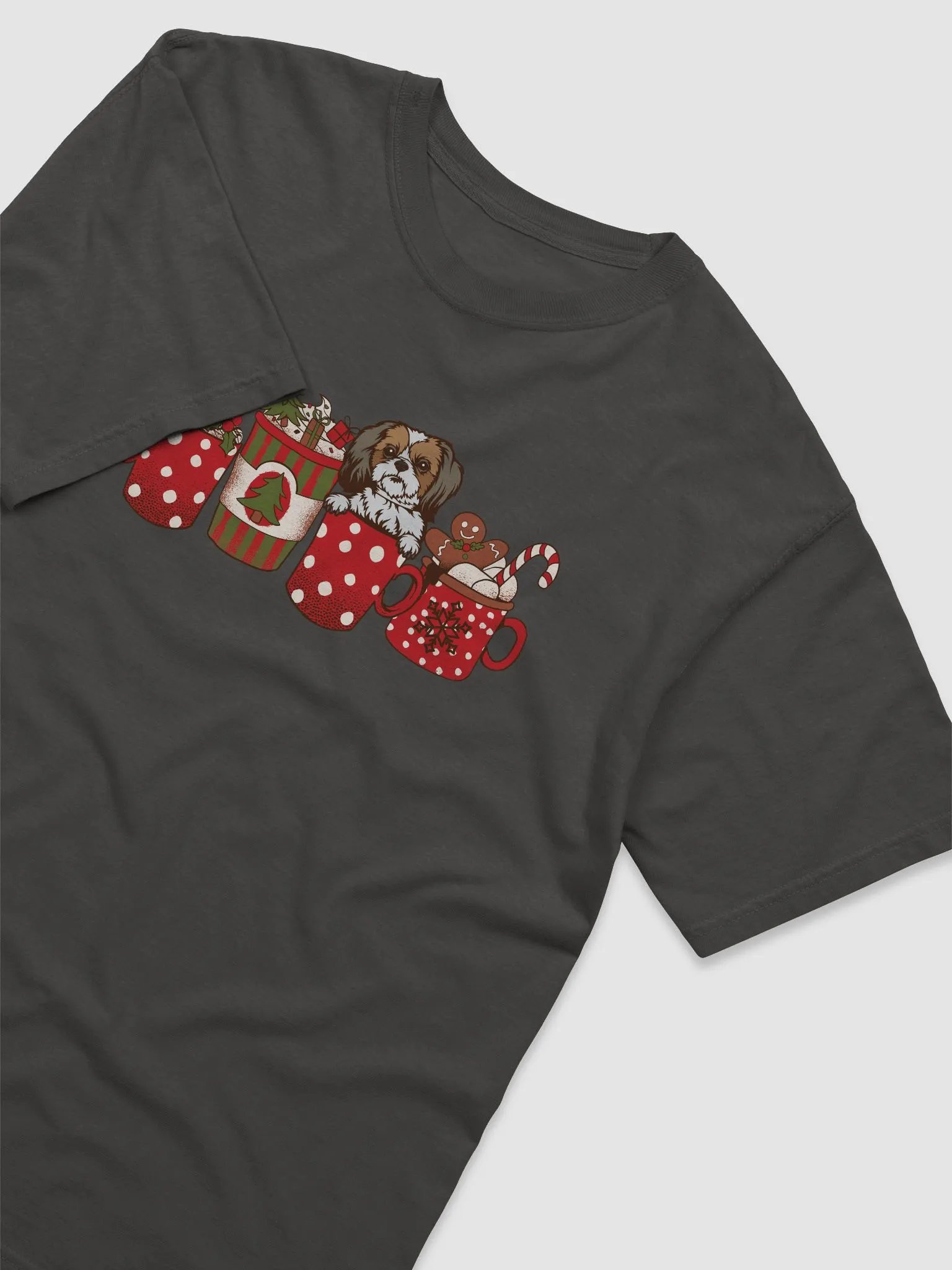 Cute Shih Tzu in a Christmas Cup T-Shirt | Funny Christmas Pup in a Cup product image (26)