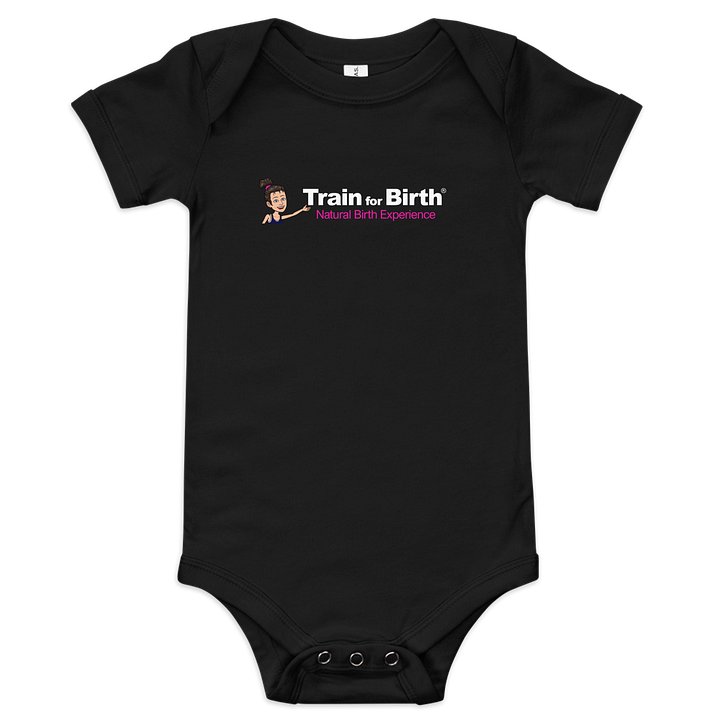 Train for Birth® Bella+Canvas Short Sleeve Black Baby Onesie product image (1)