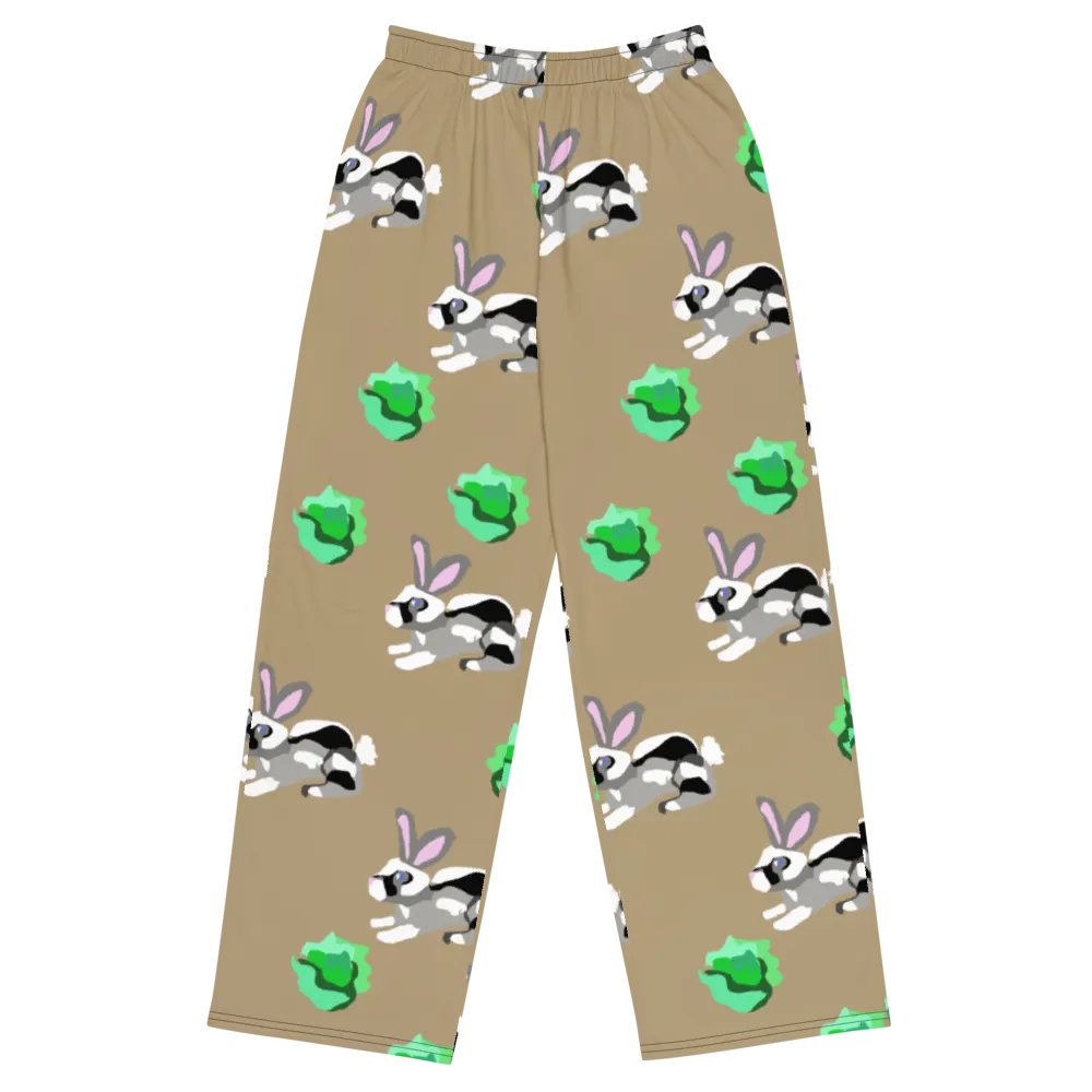 Bunnies Pattern Wideleg Pants product image (2)