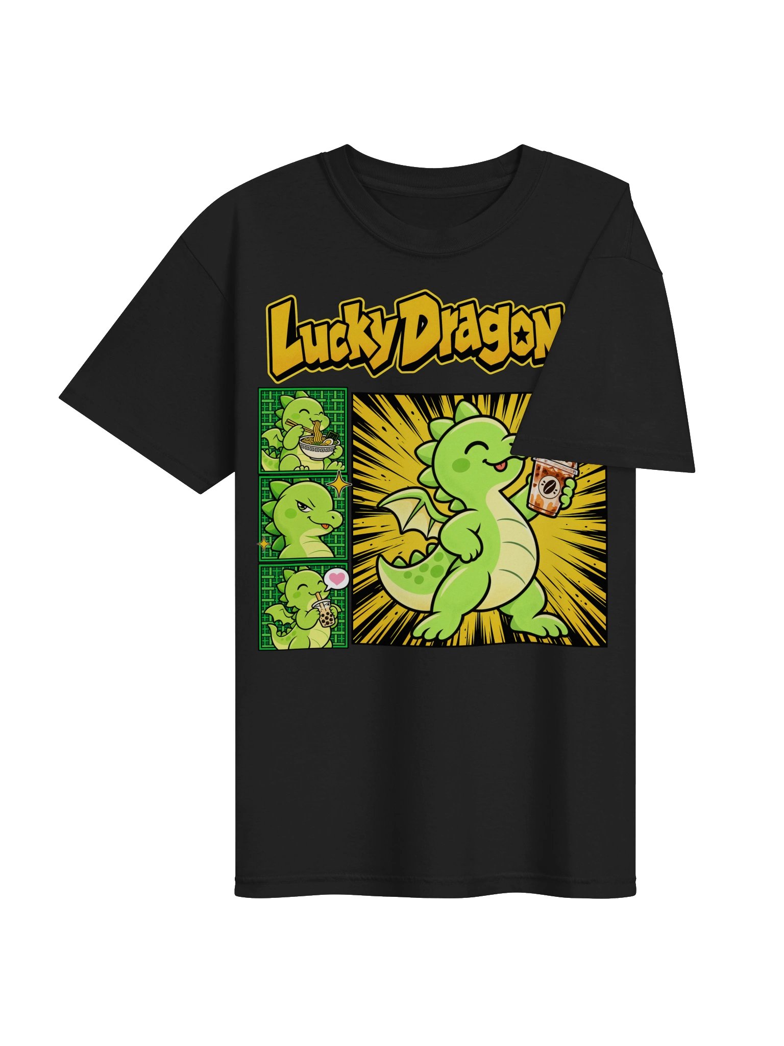 Lucky Dragon Cafe | Coffee Dragon Graphic T-Shirt product image (4)