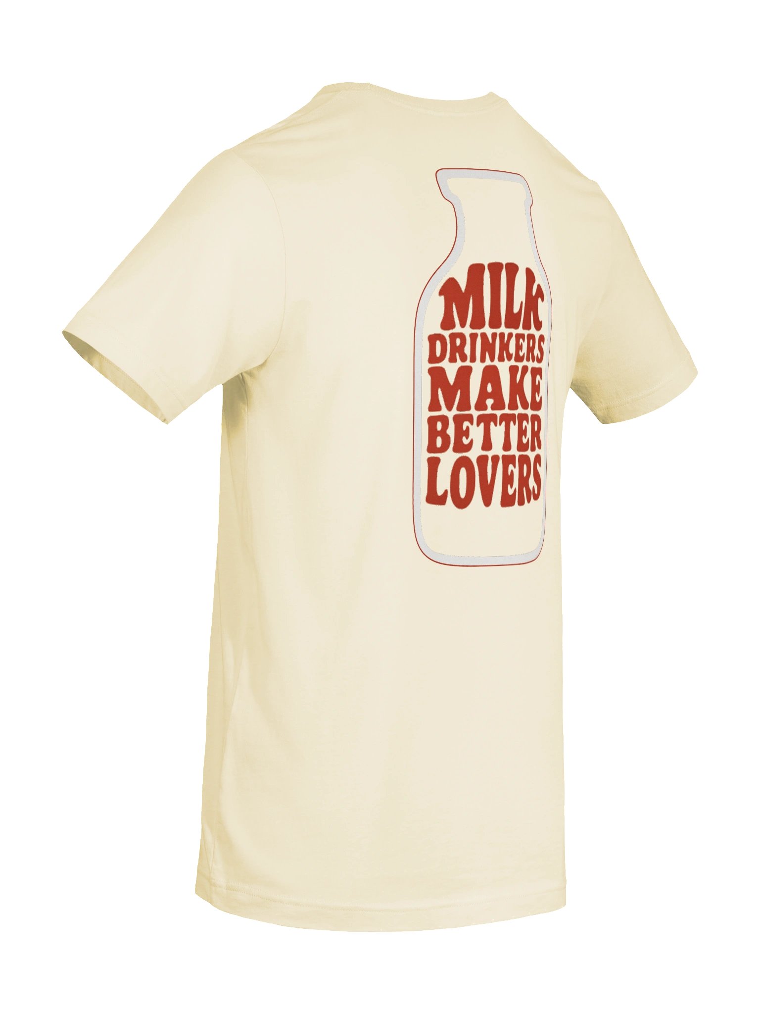 Milk Drinkers Make Better Lovers – Bold Bottle Print - Tee no.3 – Exclusive M‑Art & Design Statement Wear product image (4)