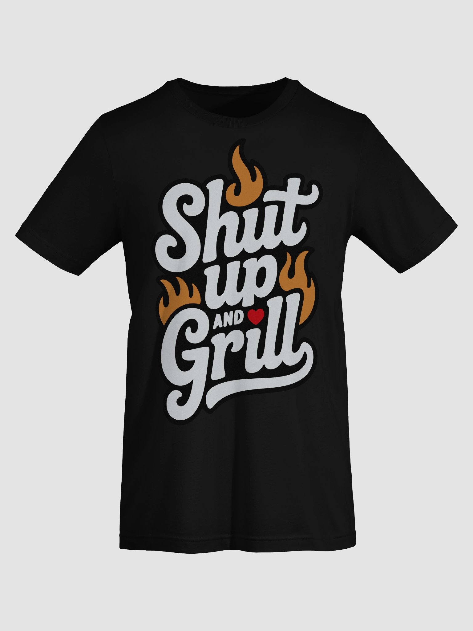 Flaming Shut Up and Grill T-Shirt product image (4)